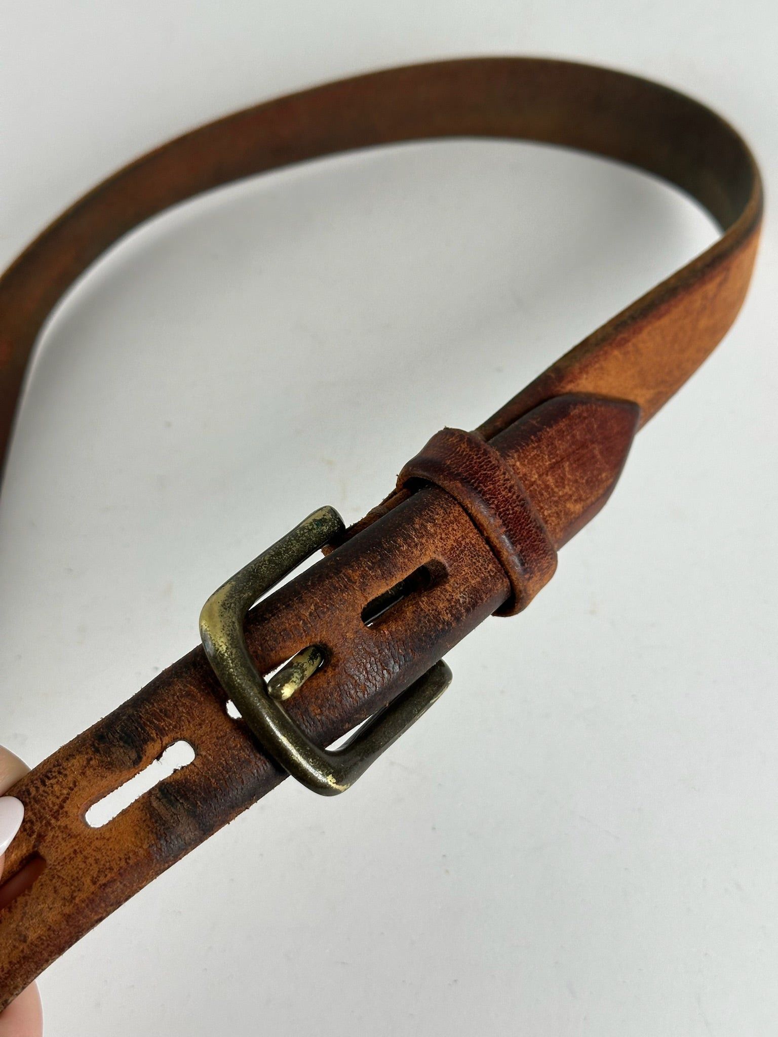 Issey Miyake Vintage Leather belt brown Size ONE SIZE - 8 Thumbnail