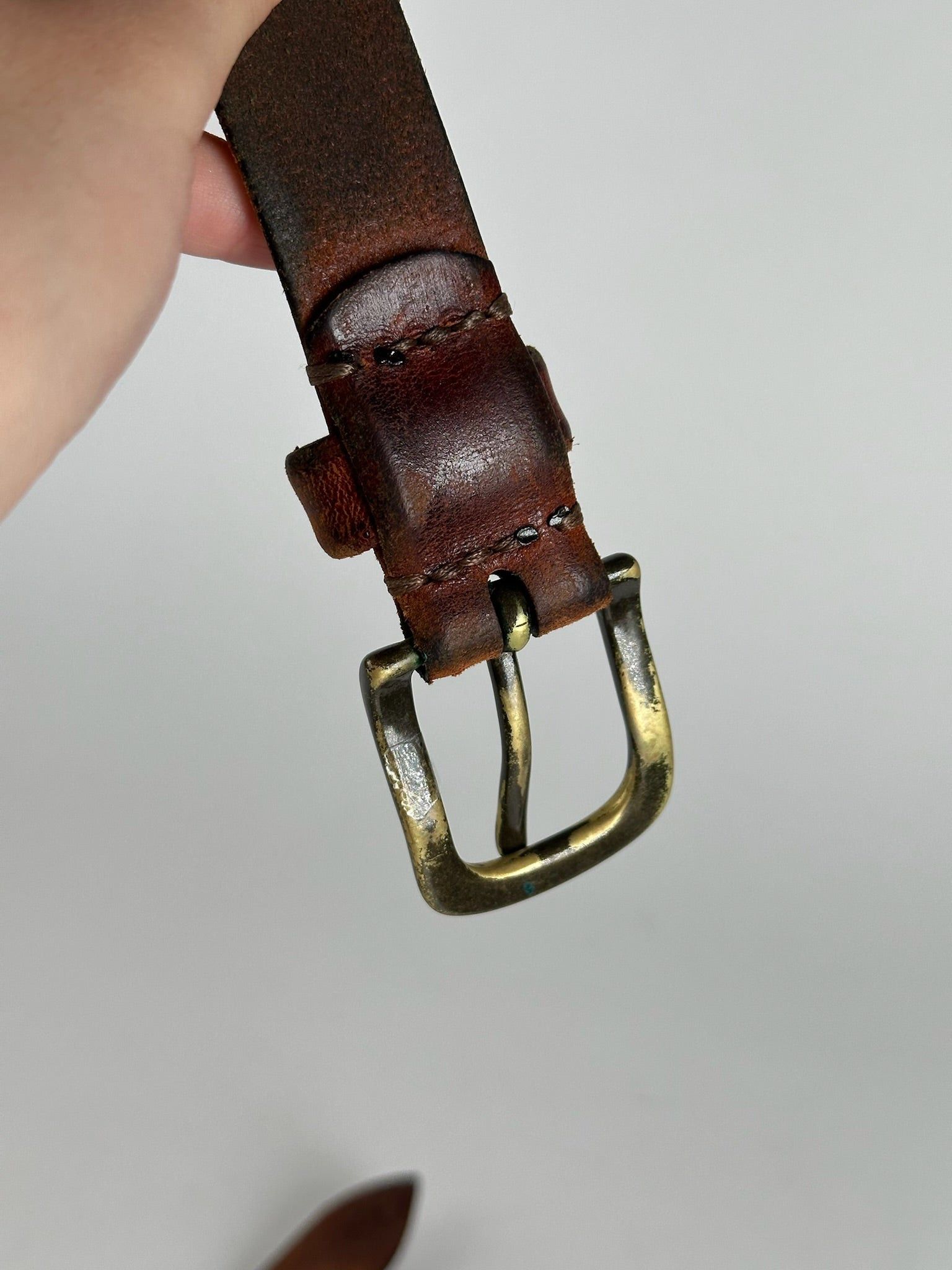 Issey Miyake Vintage Leather belt brown Size ONE SIZE - 7 Thumbnail