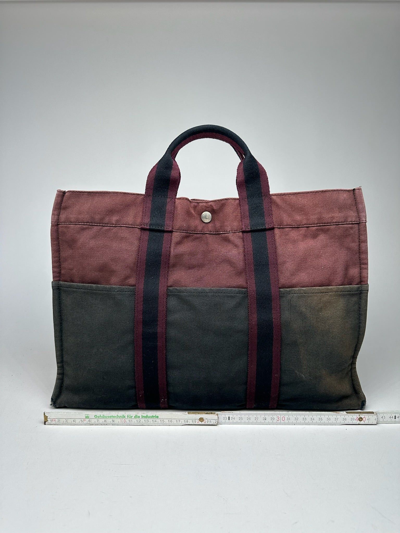 Other Vintage Hermes Purple Black canvas shopper Size ONE SIZE - 8 Thumbnail