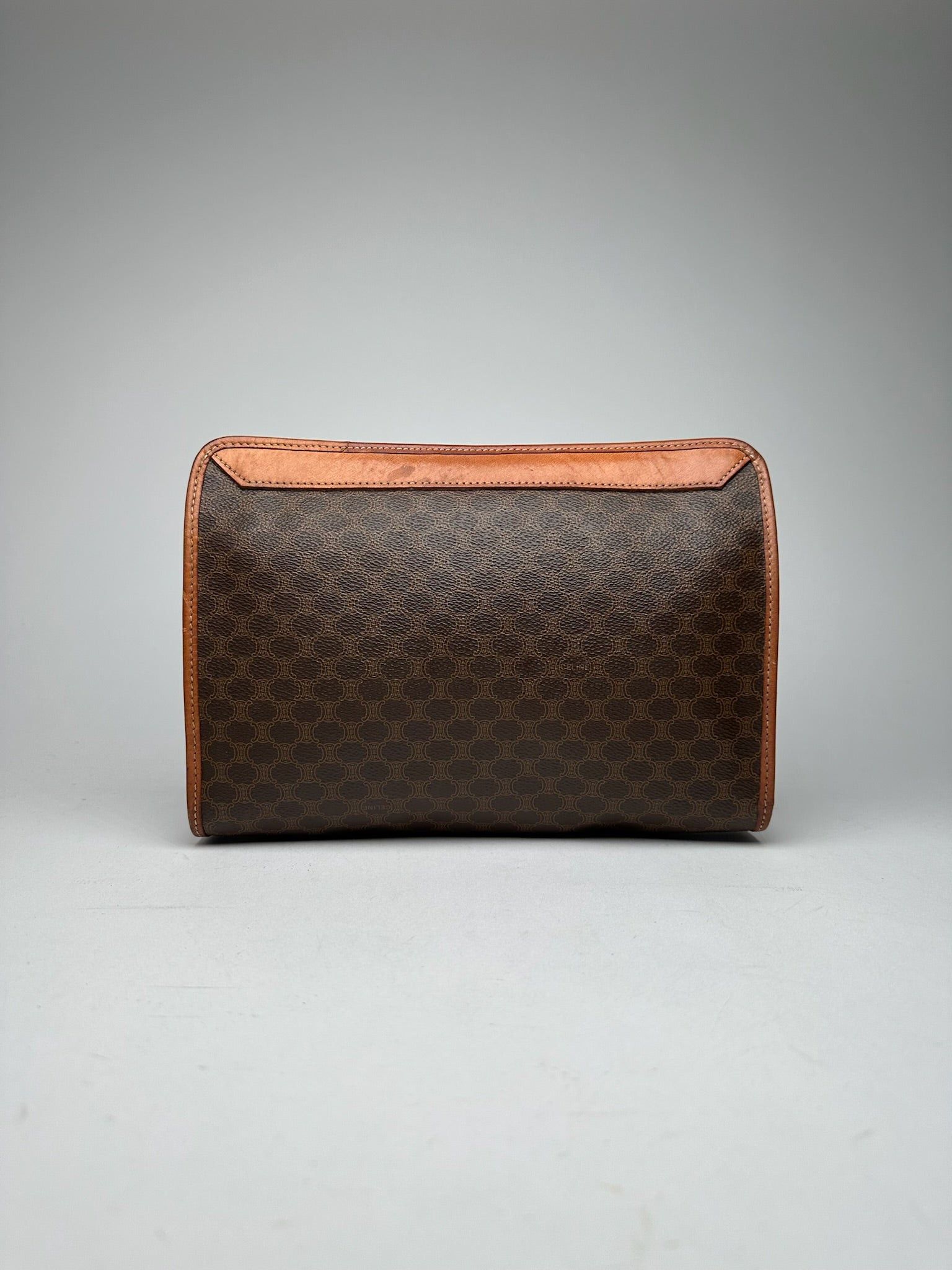 Celine Vintage Paris Leather monogram Clutch Triomphe brown Size ONE SIZE - 2 Thumbnail