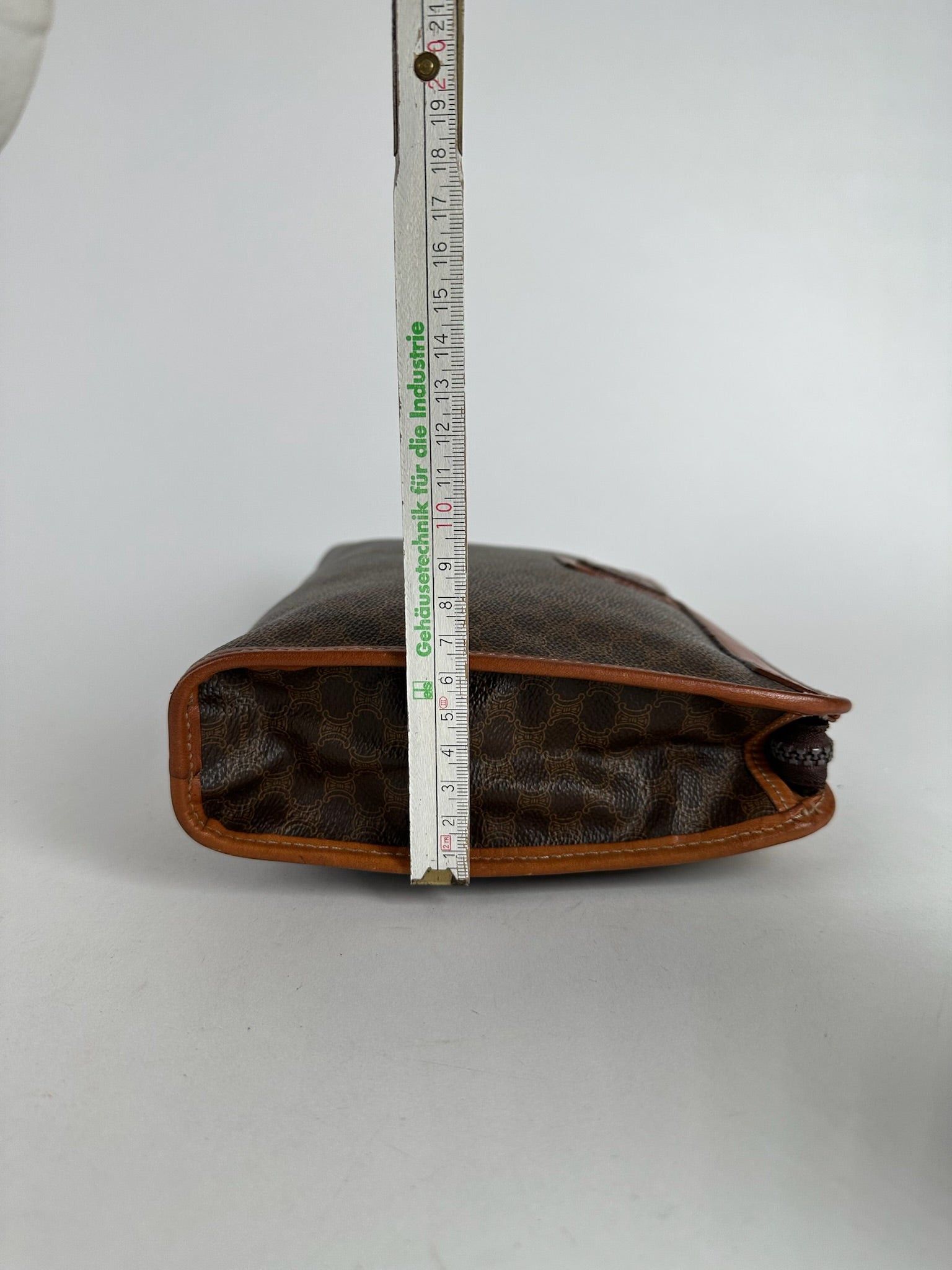 Celine Vintage Paris Leather monogram Clutch Triomphe brown Size ONE SIZE - 7 Thumbnail