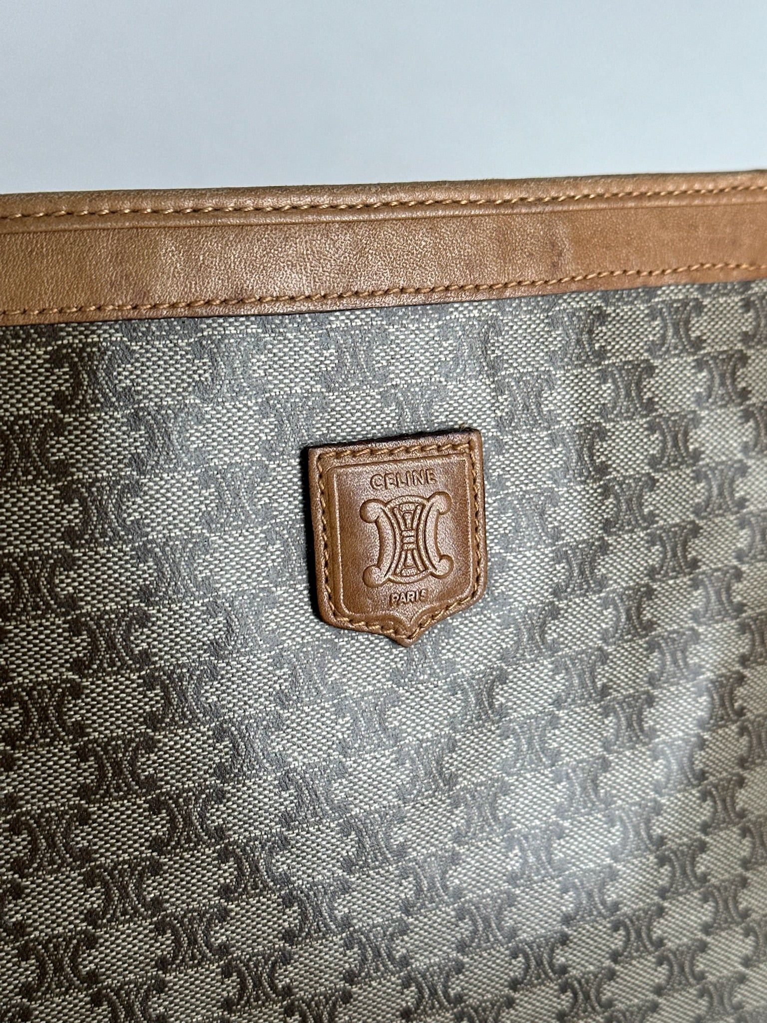 Celine Vintage Paris Monogram Clutch gray brown Size ONE SIZE - 6 Thumbnail