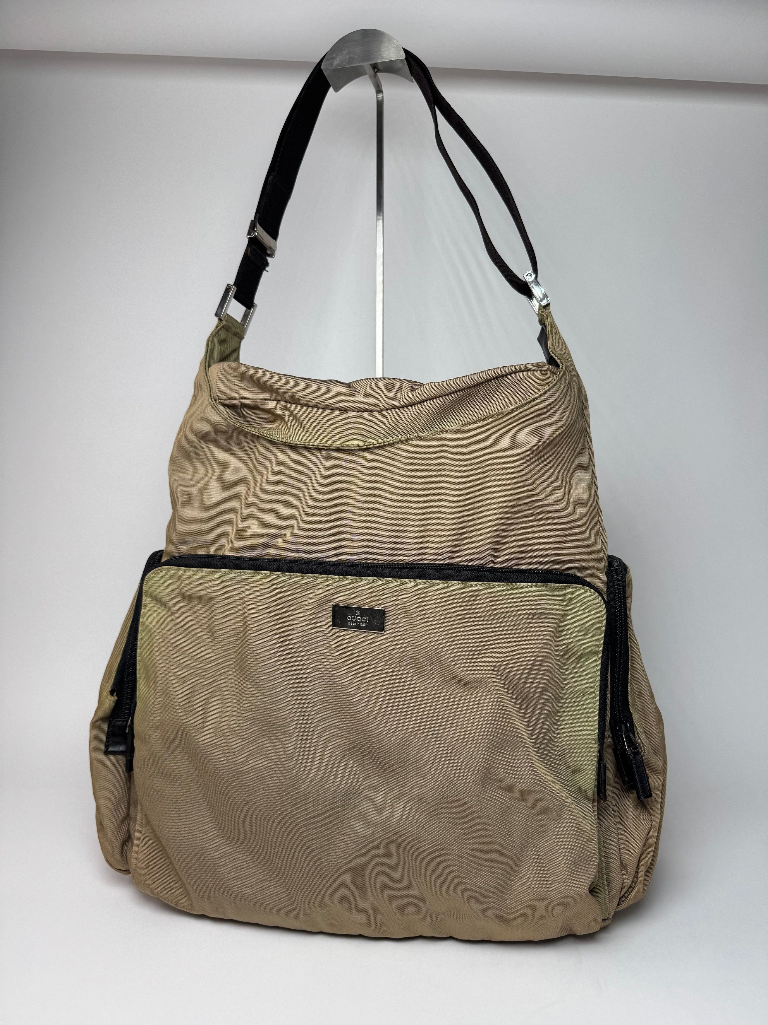 Gucci Vintage Canvas Bag Khaki Brown Size ONE SIZE - 11 Thumbnail
