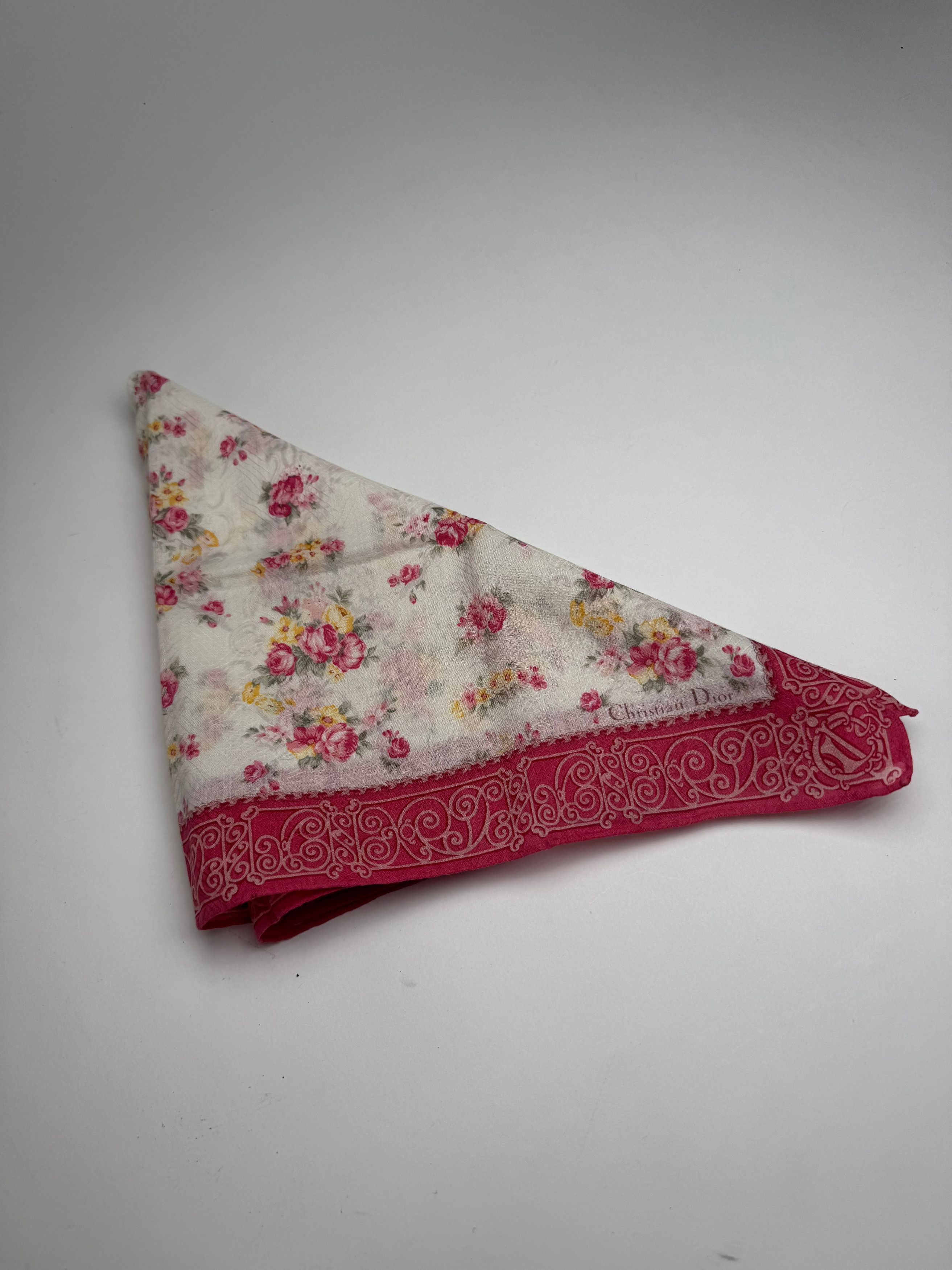 Dior Vintage Floral Silk scarf Size ONE SIZE - 2 Thumbnail