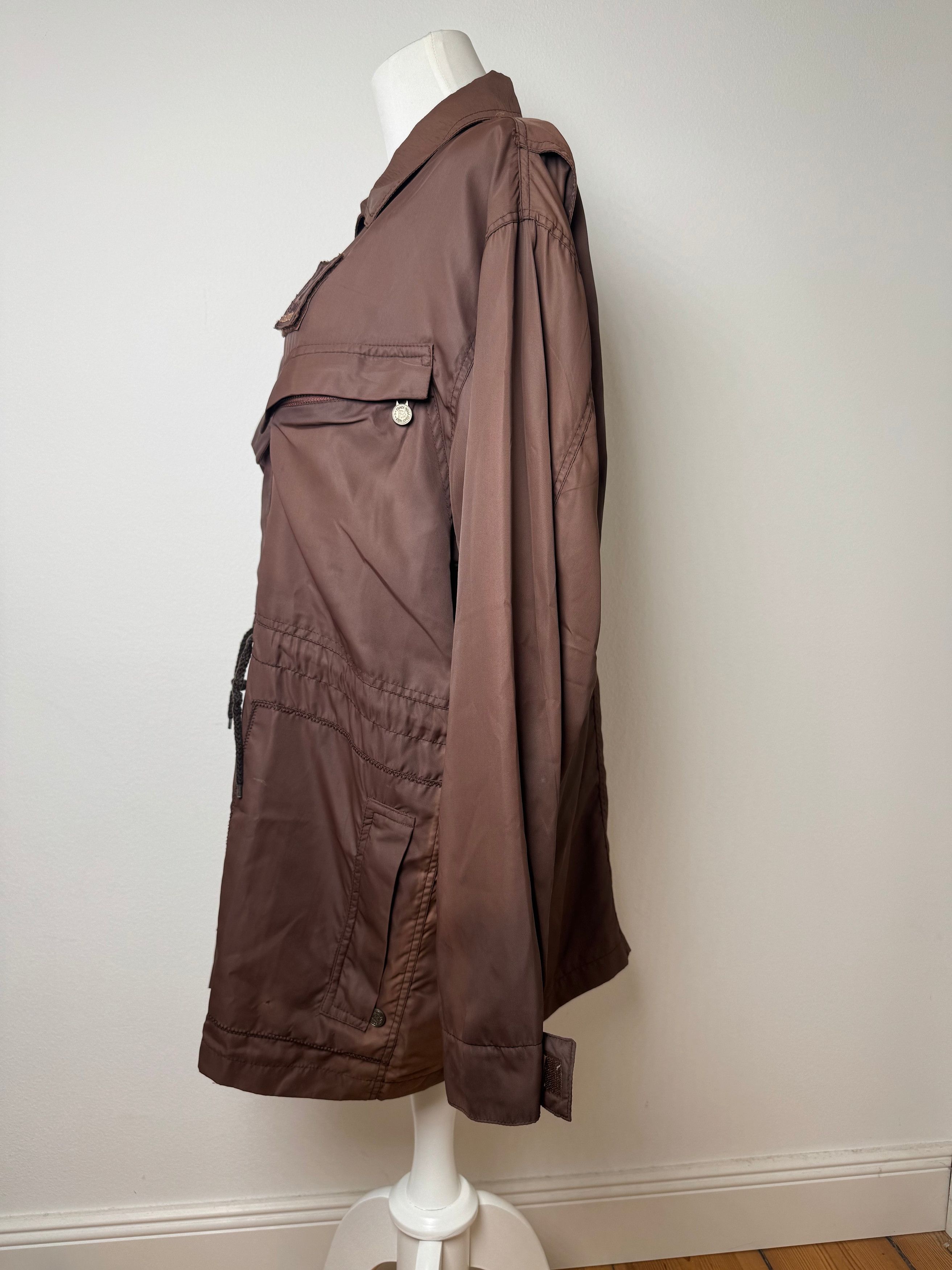 Vintage Roma Polyester Trenchcoat L Brown