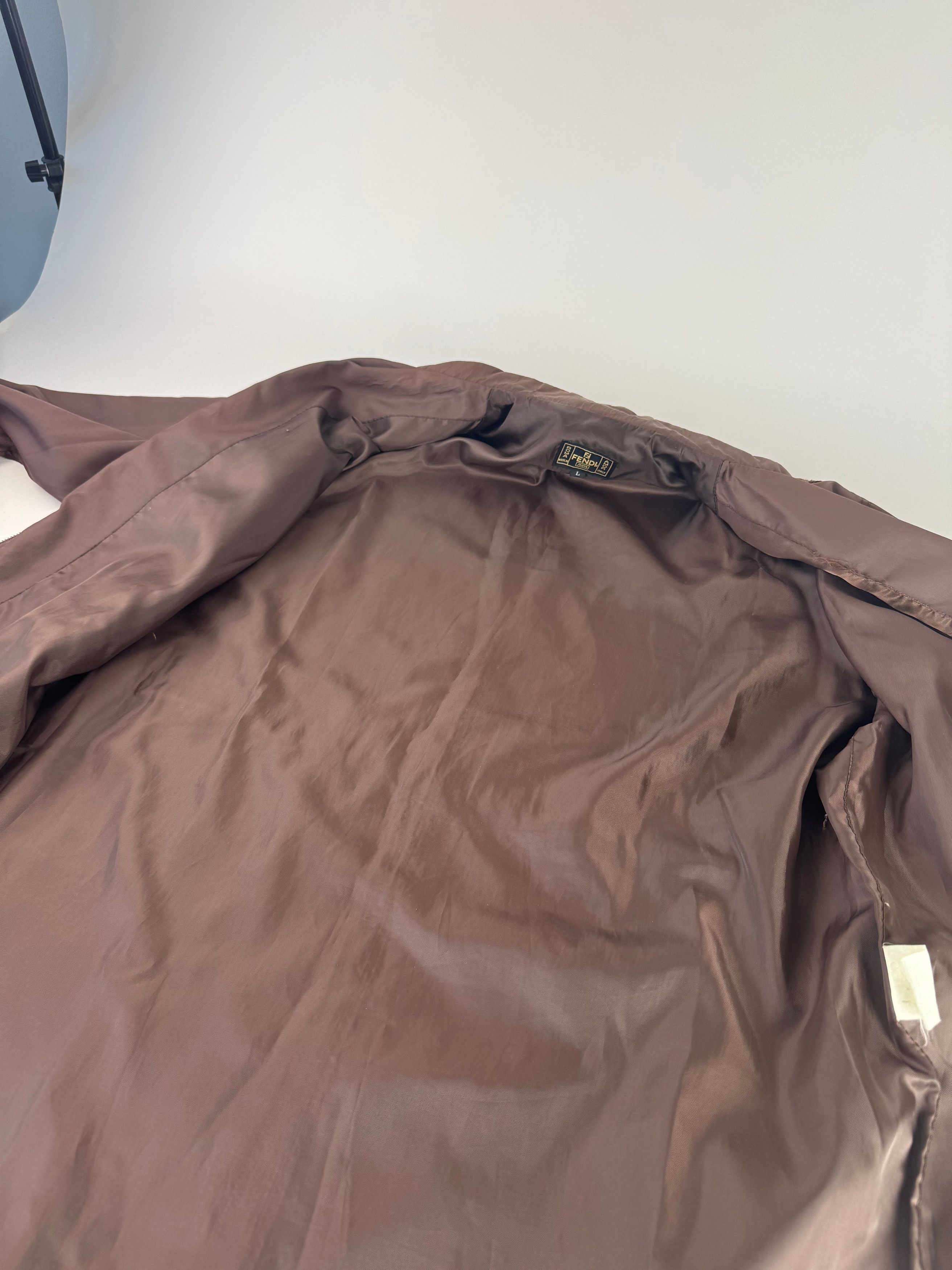 Vintage Roma Polyester Trenchcoat L Brown