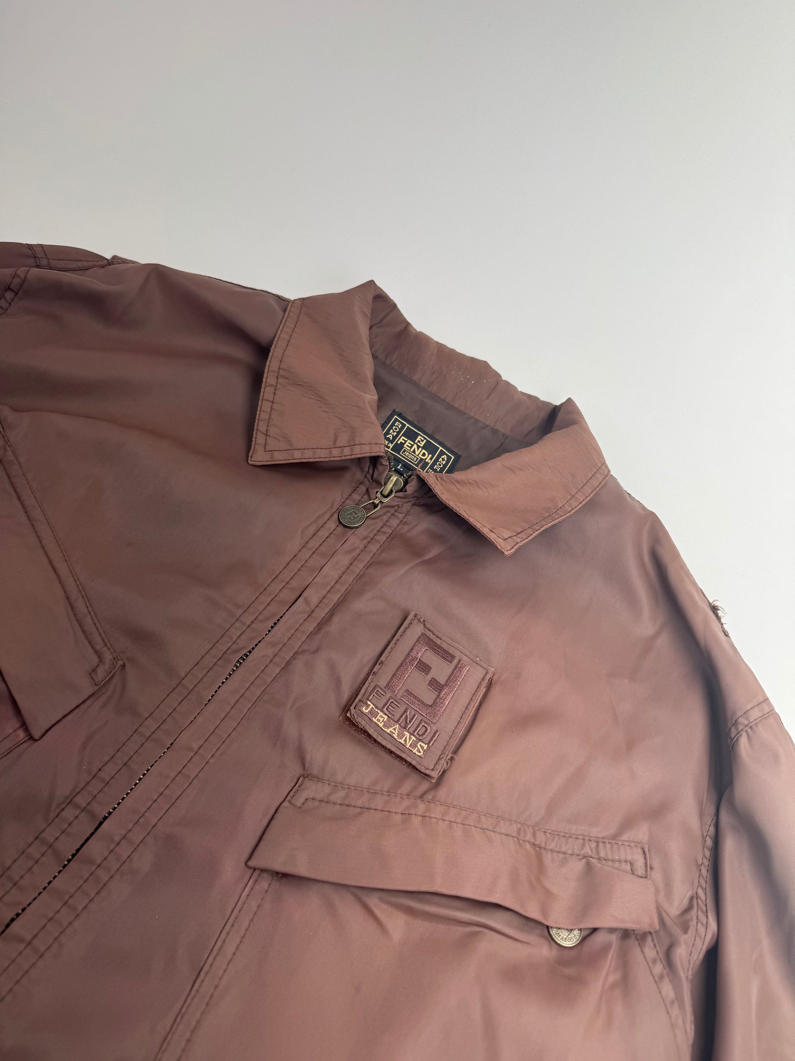 Vintage Roma Polyester Trenchcoat L Brown