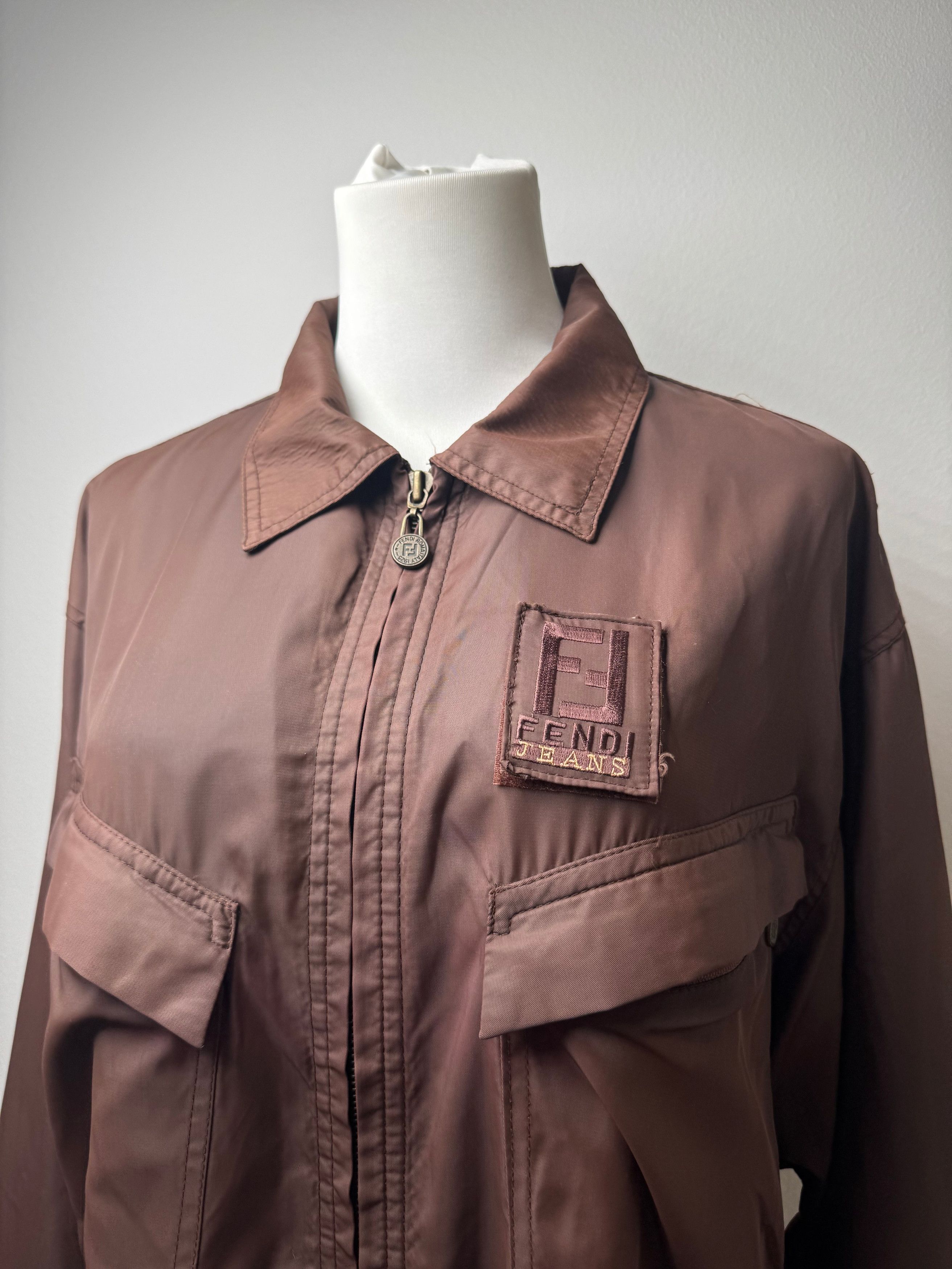 Vintage Roma Polyester Trenchcoat L Brown