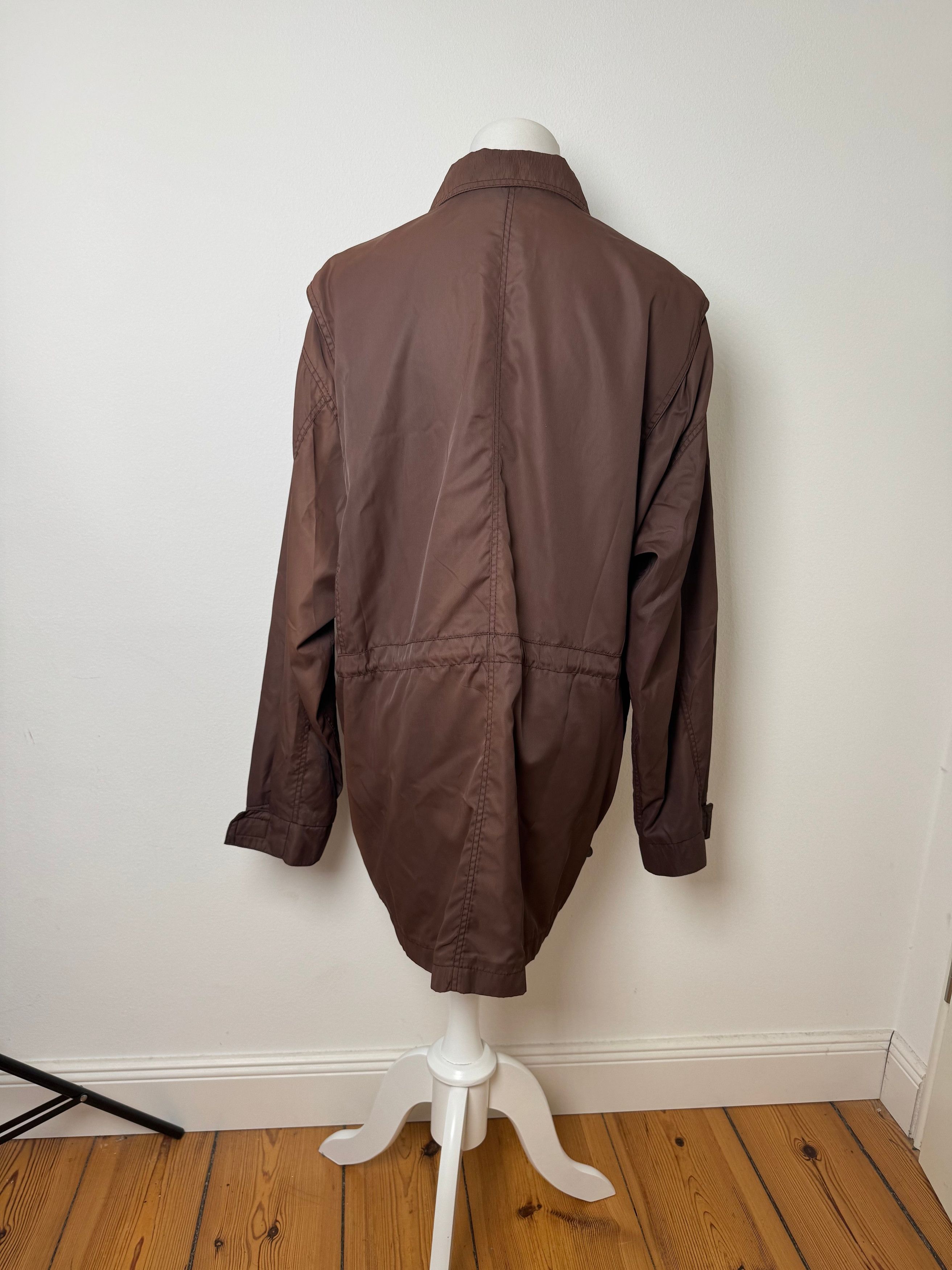 Vintage Roma Polyester Trenchcoat L Brown