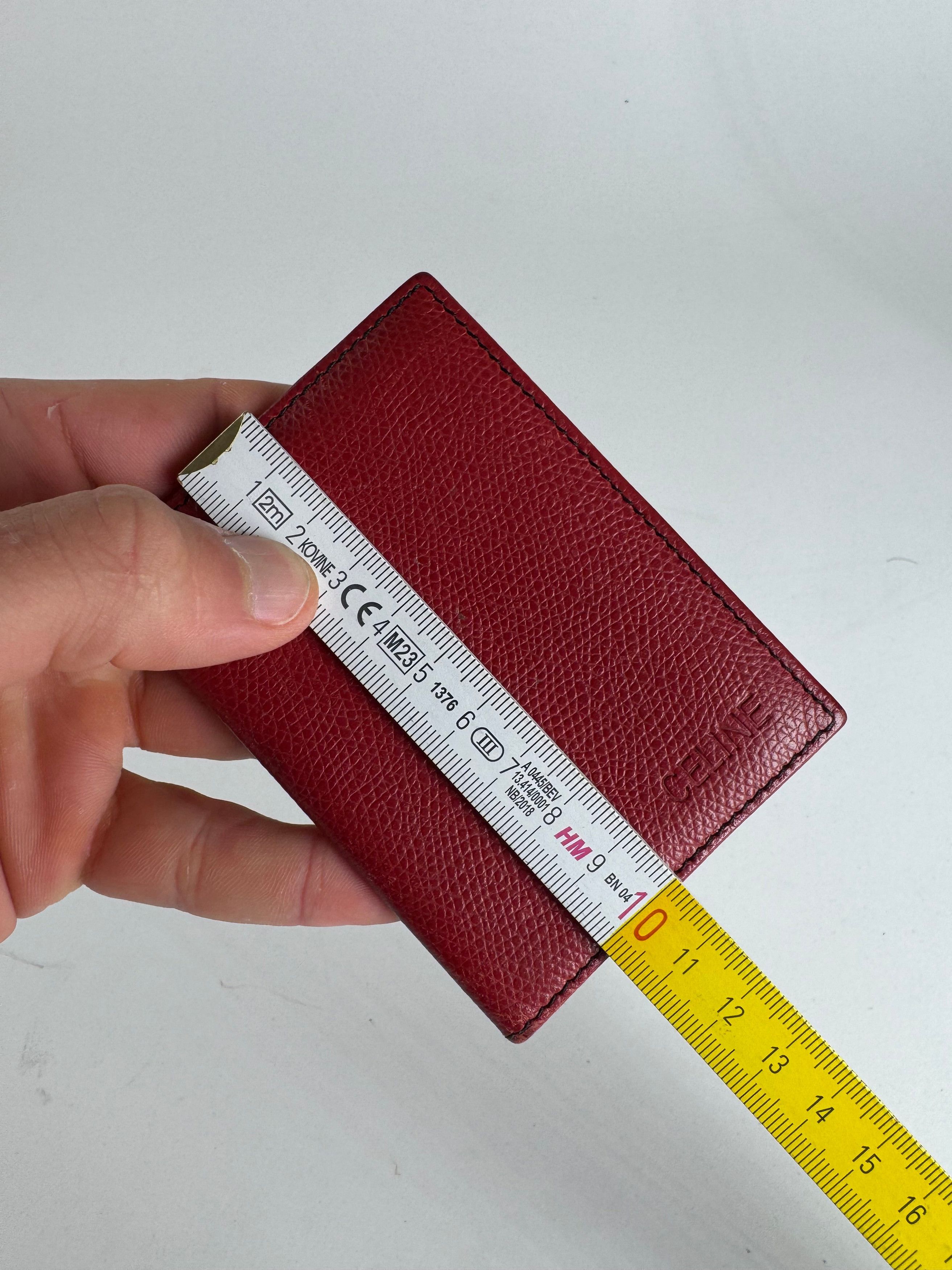 Celine Vintage Paris Leather Card Holder red Size ONE SIZE - 4 Thumbnail