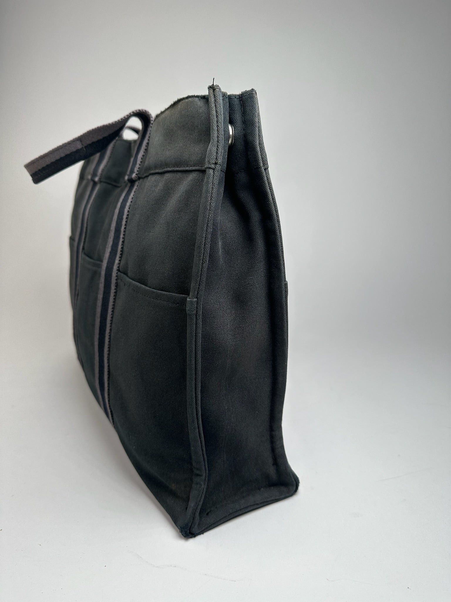 Other Vintage Hermes Canvas shopper black Size ONE SIZE - 6 Thumbnail