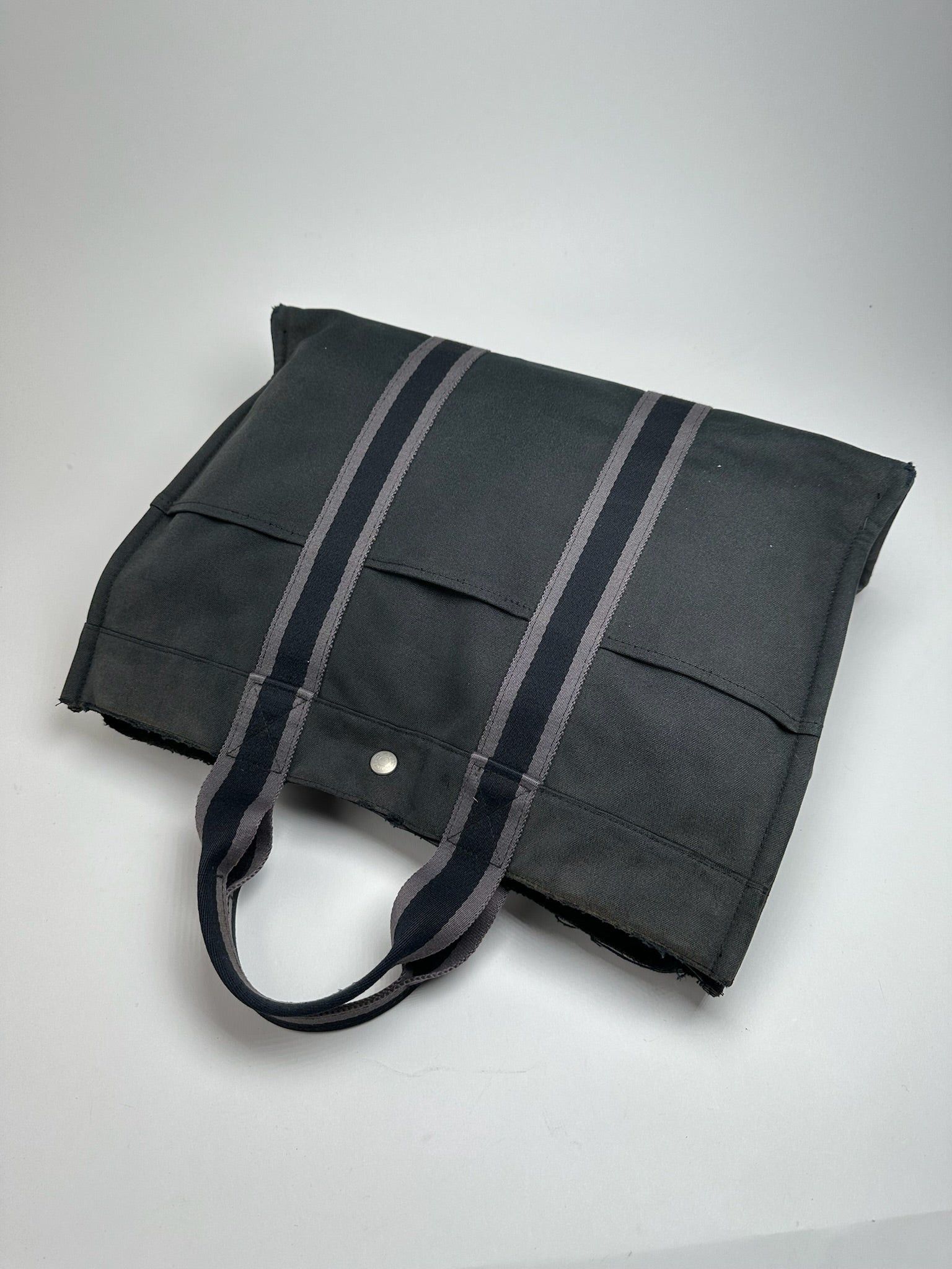 Other Vintage Hermes Canvas shopper black Size ONE SIZE - 4 Thumbnail