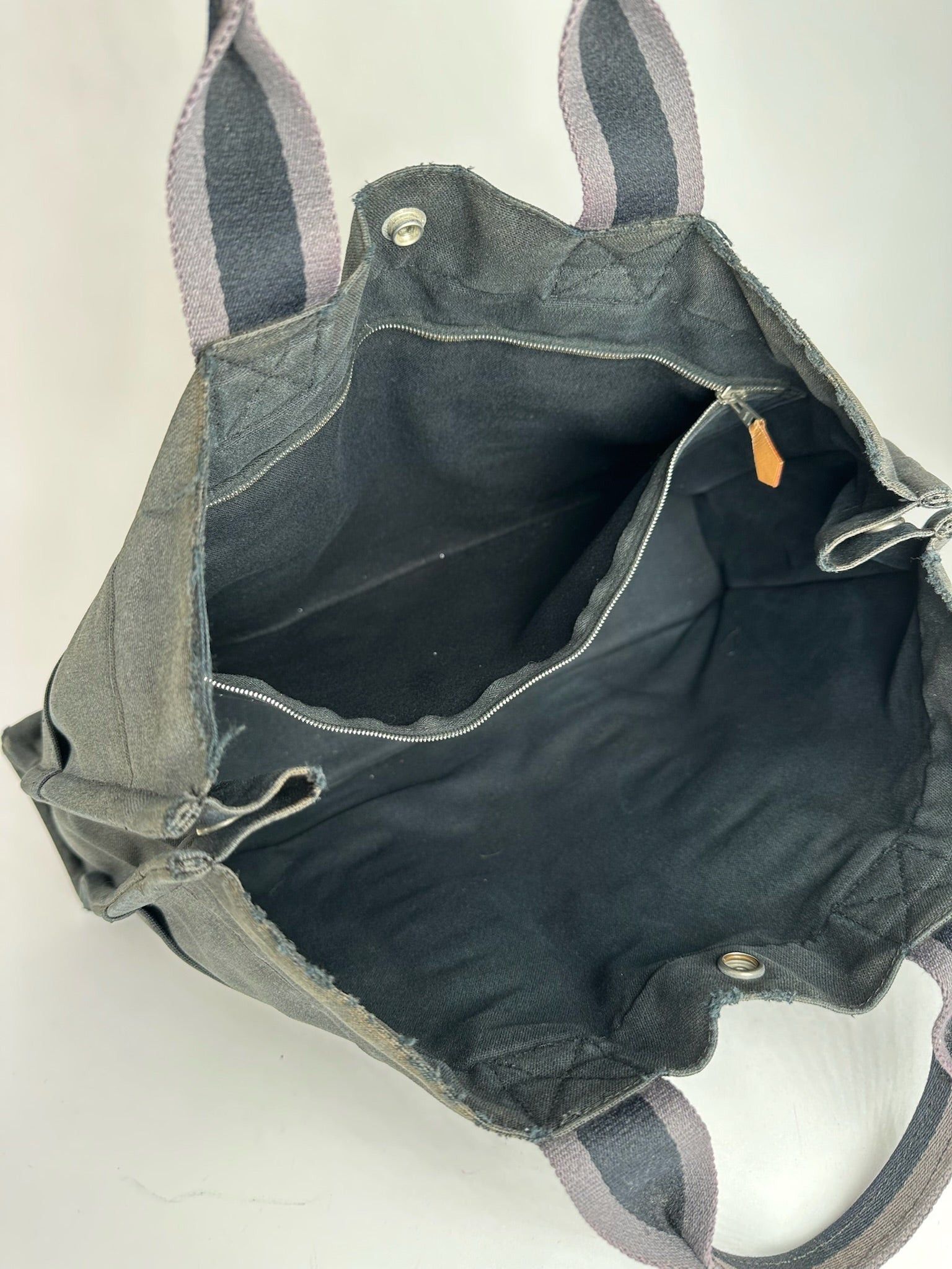 Other Vintage Hermes Canvas shopper black Size ONE SIZE - 8 Thumbnail