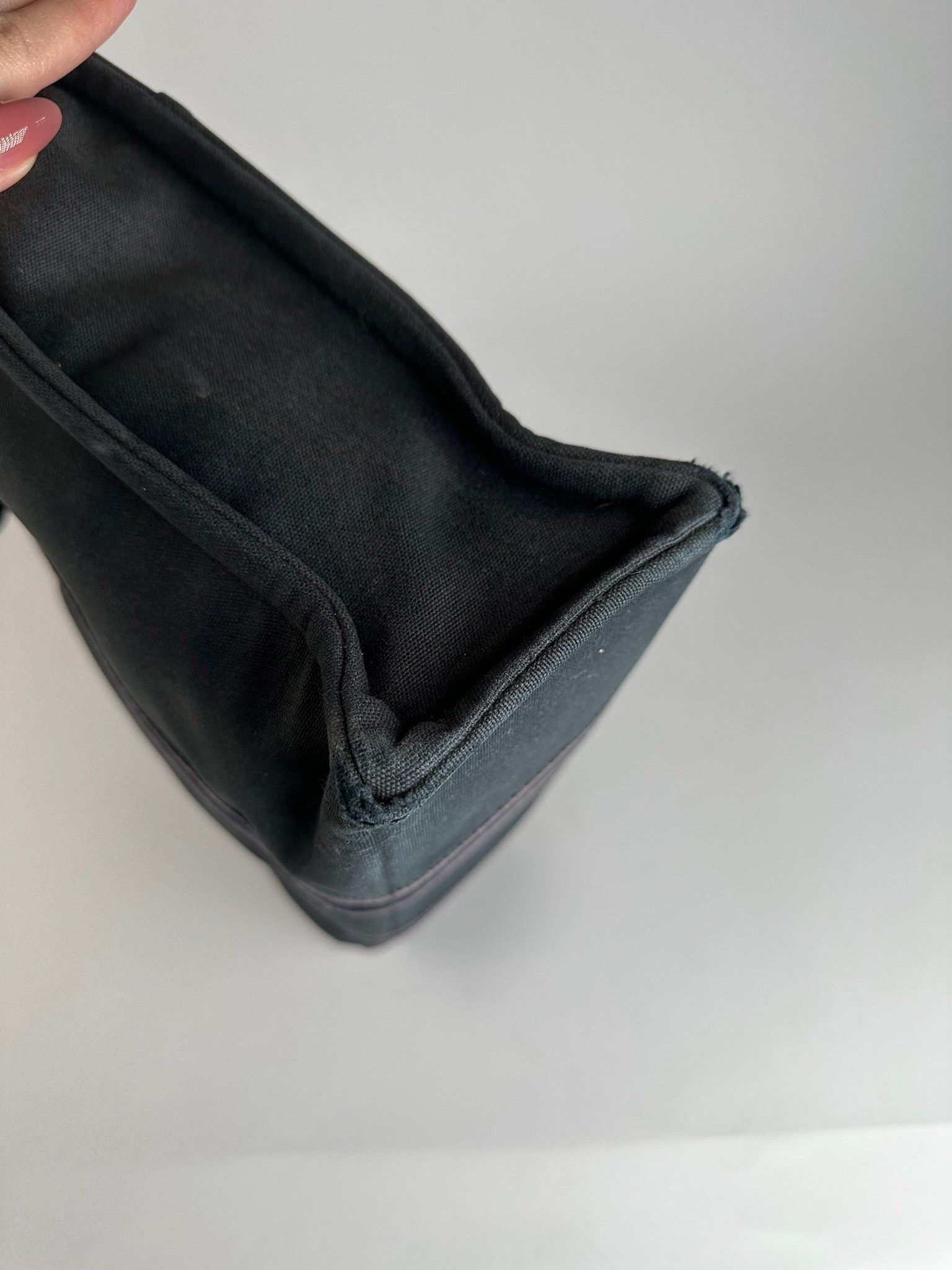 Other Vintage Hermes Canvas shopper black Size ONE SIZE - 5 Thumbnail