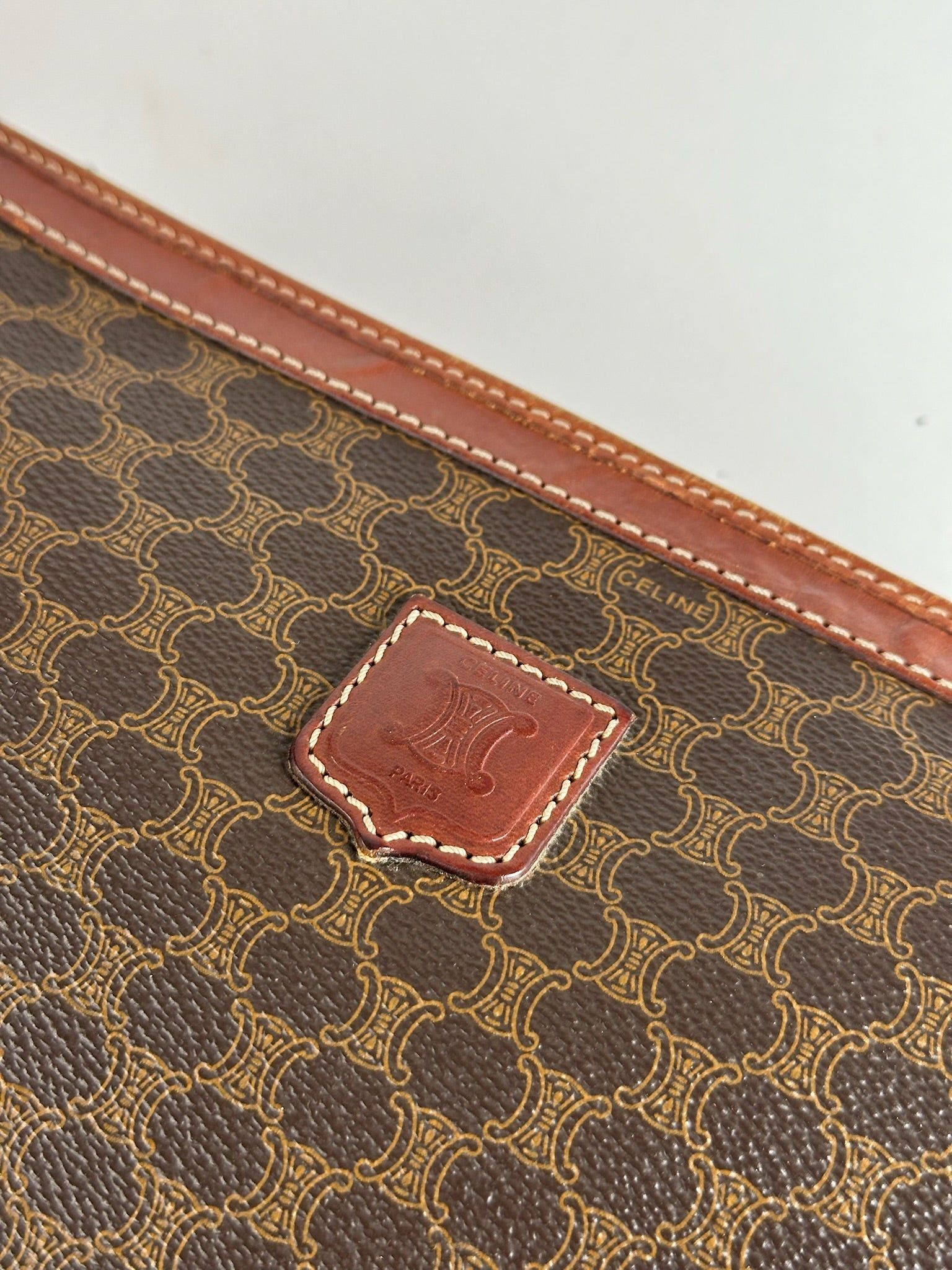 Celine Vintage Paris leather clutch brown Size ONE SIZE - 12 Thumbnail