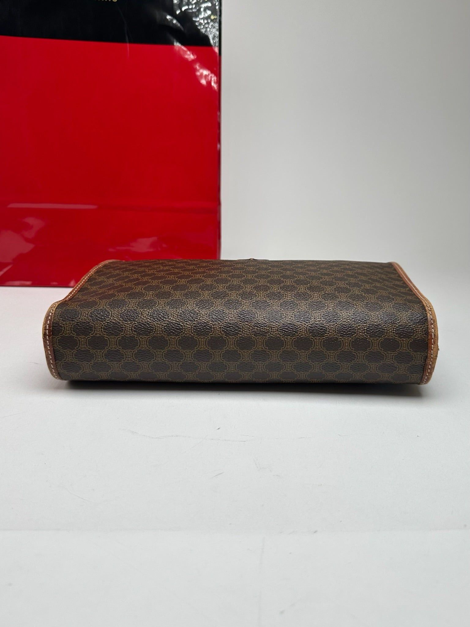 Celine Vintage Paris leather clutch brown Size ONE SIZE - 11 Thumbnail