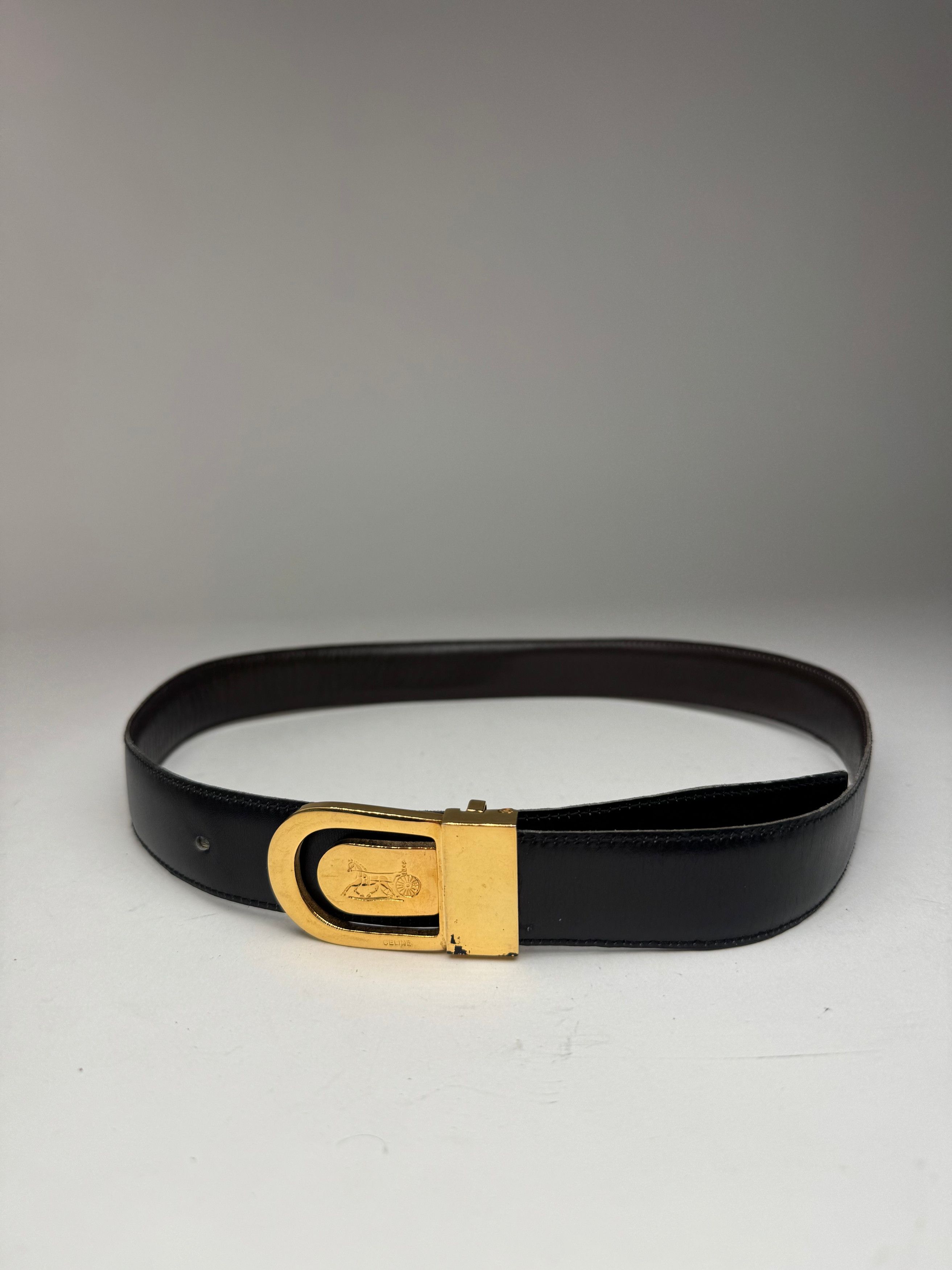 Celine Vintage Leather belt brown Size ONE SIZE - 2 Thumbnail