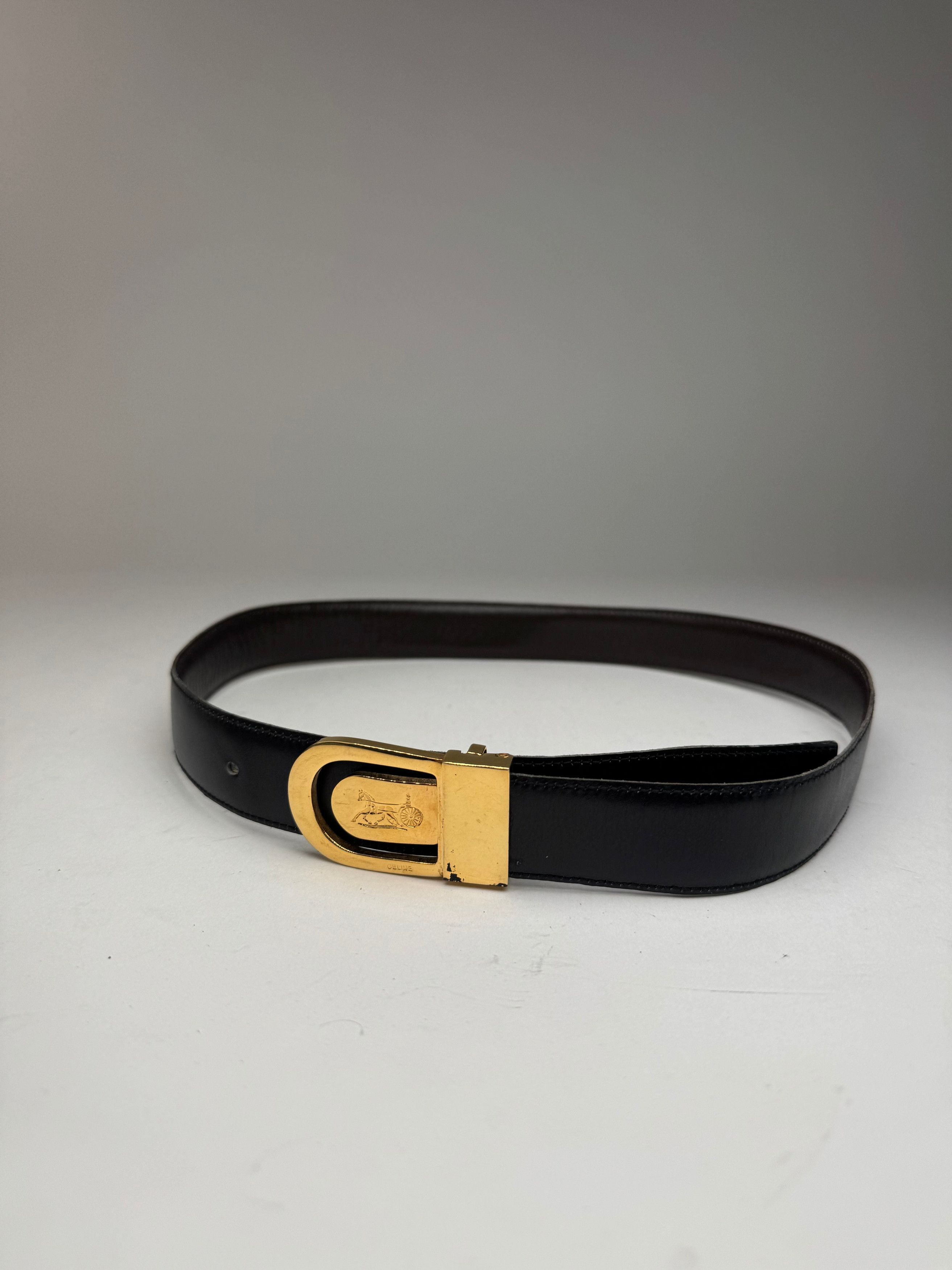 Celine Vintage Leather belt brown Size ONE SIZE - 5 Thumbnail