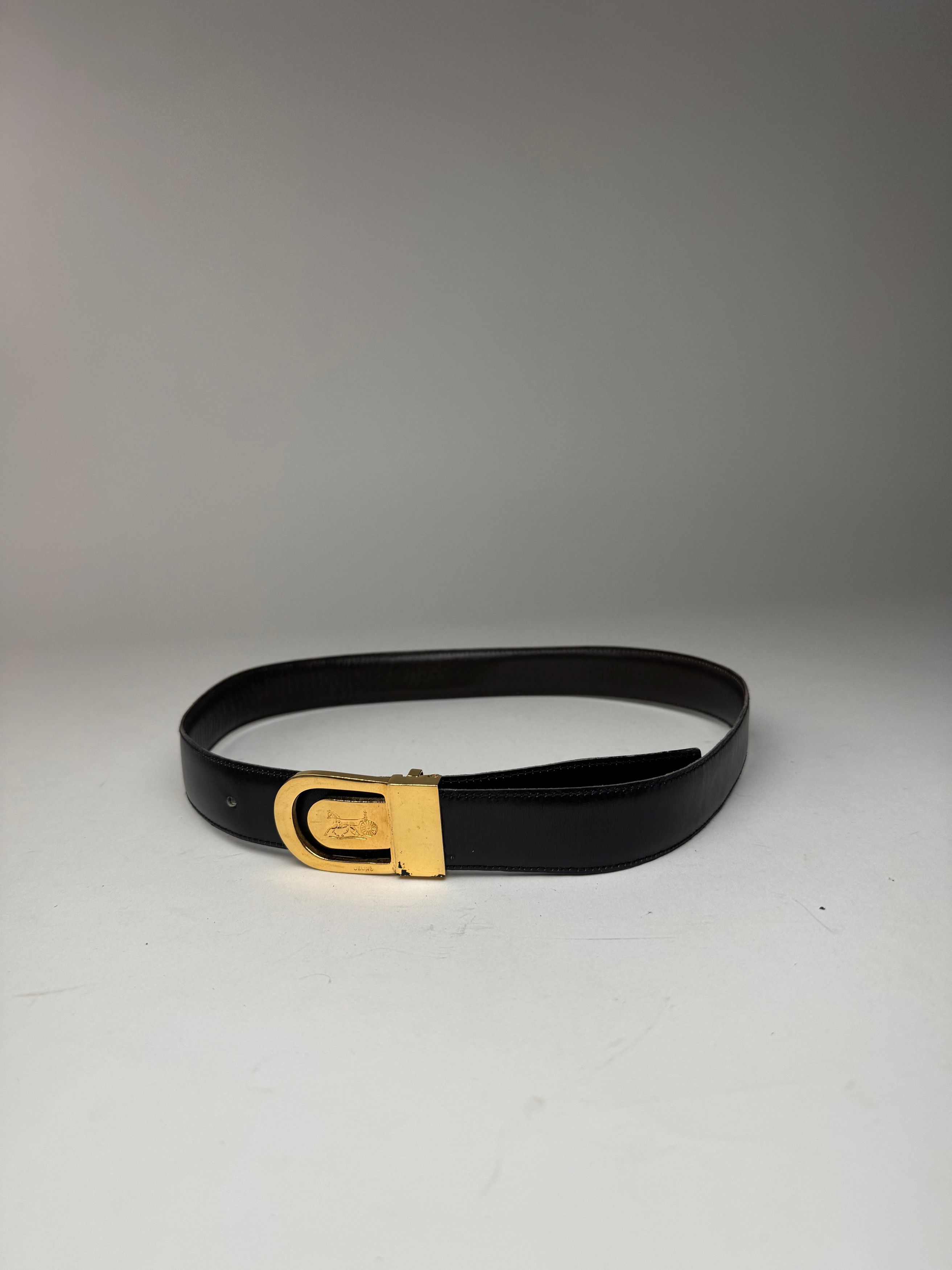 Celine Vintage Leather belt brown Size ONE SIZE - 3 Thumbnail