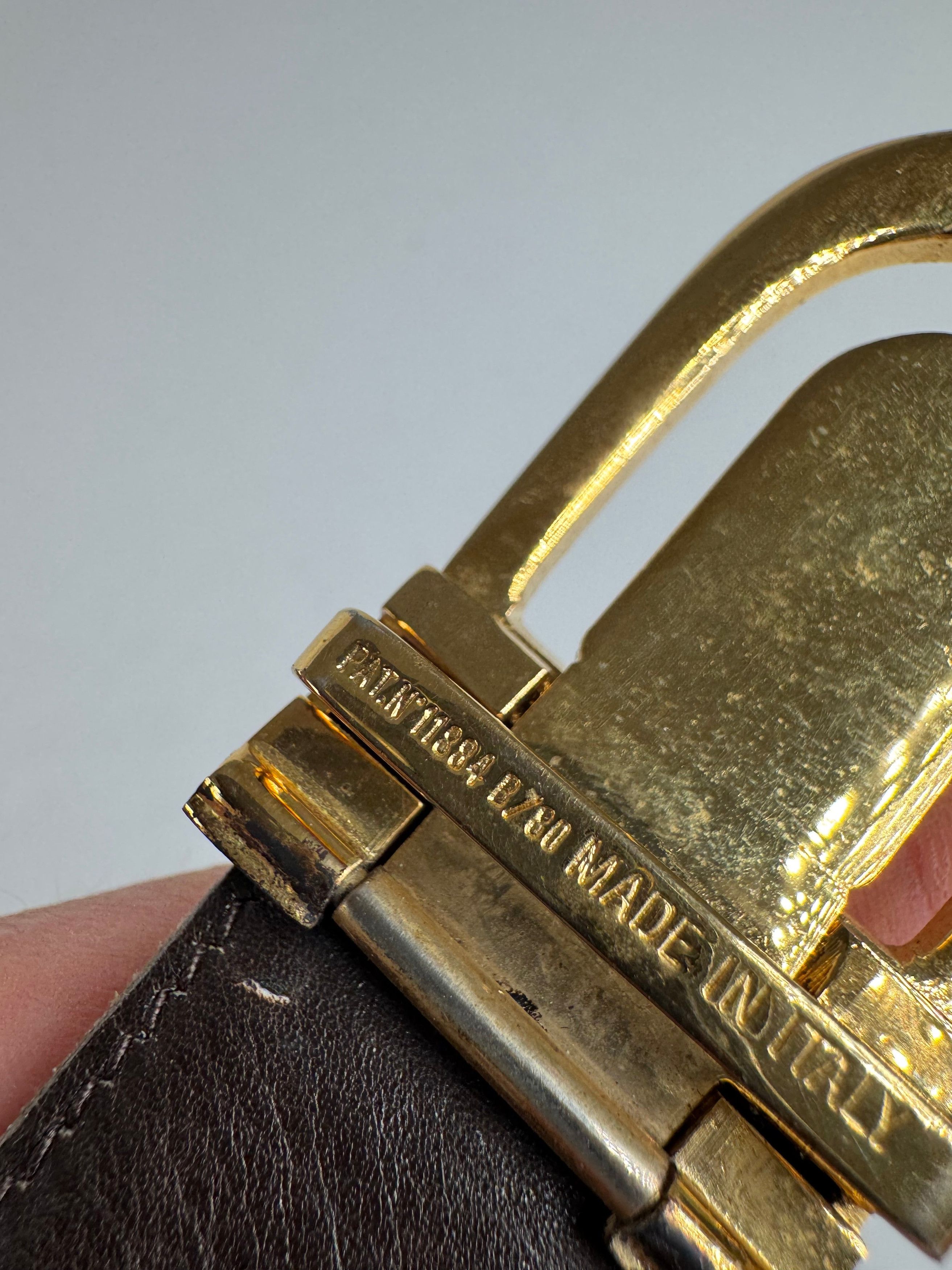 Celine Vintage Leather belt brown Size ONE SIZE - 8 Thumbnail