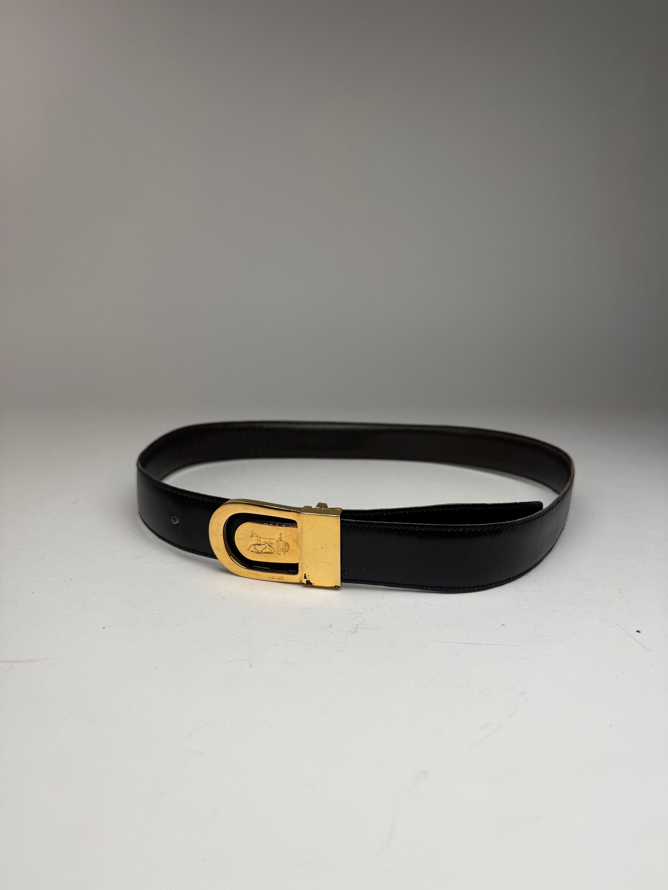 Celine Vintage Leather belt brown Size ONE SIZE - 4 Thumbnail
