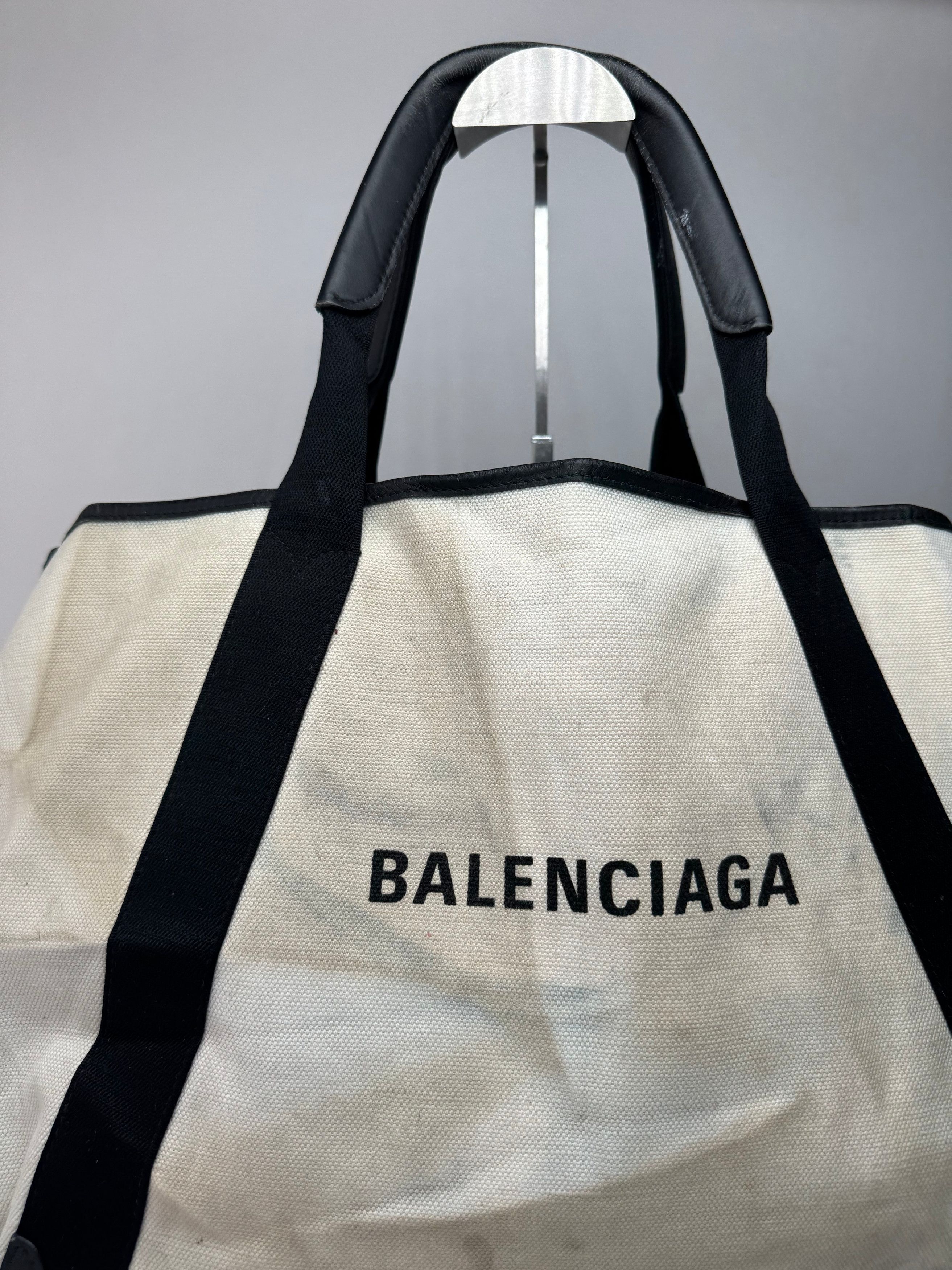 Balenciaga Vintage Logo Shopper black white Size ONE SIZE - 8 Thumbnail
