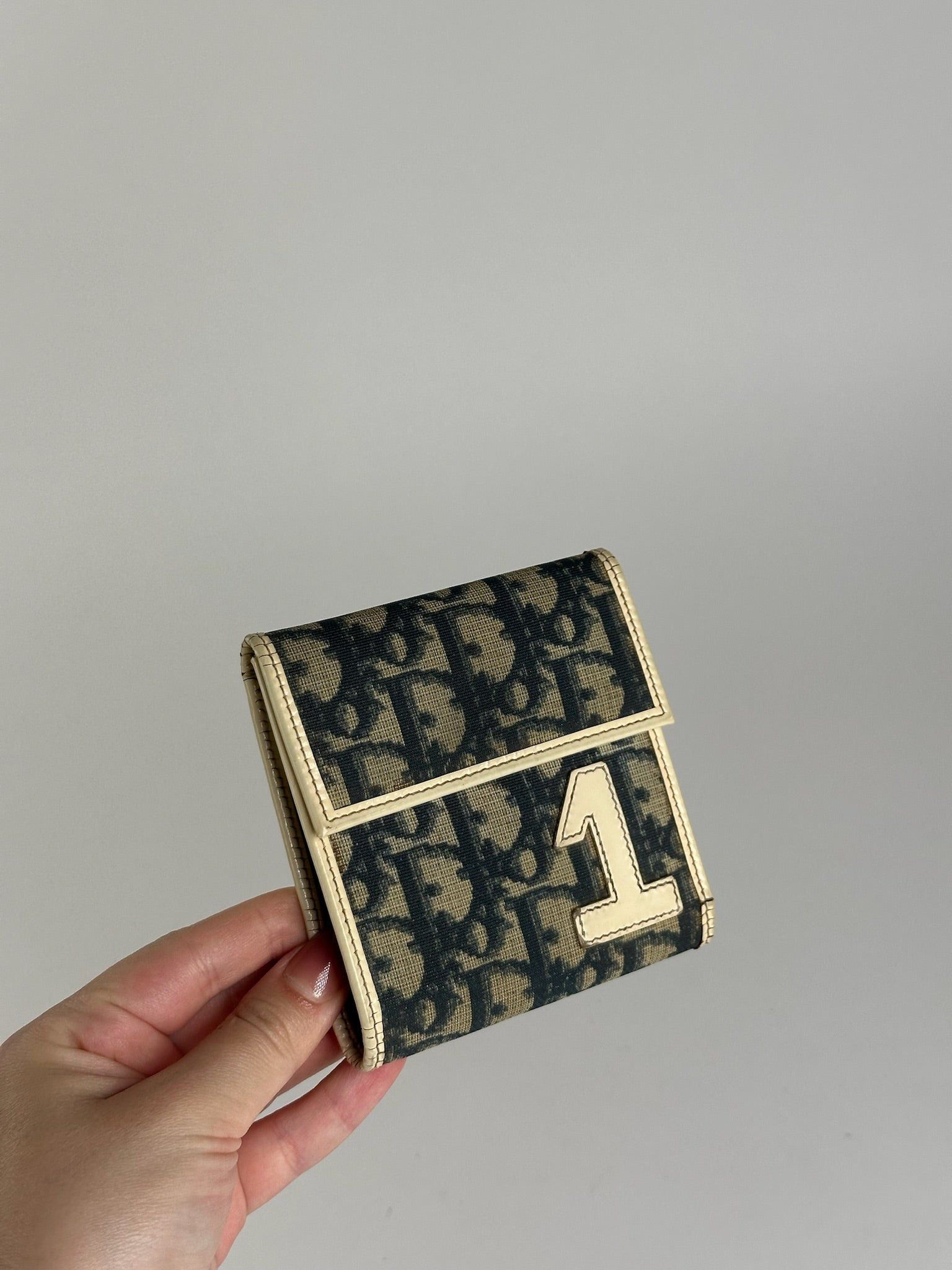 Dior Vintage Oblique Monogram wallet blue white Size ONE SIZE - 9 Thumbnail