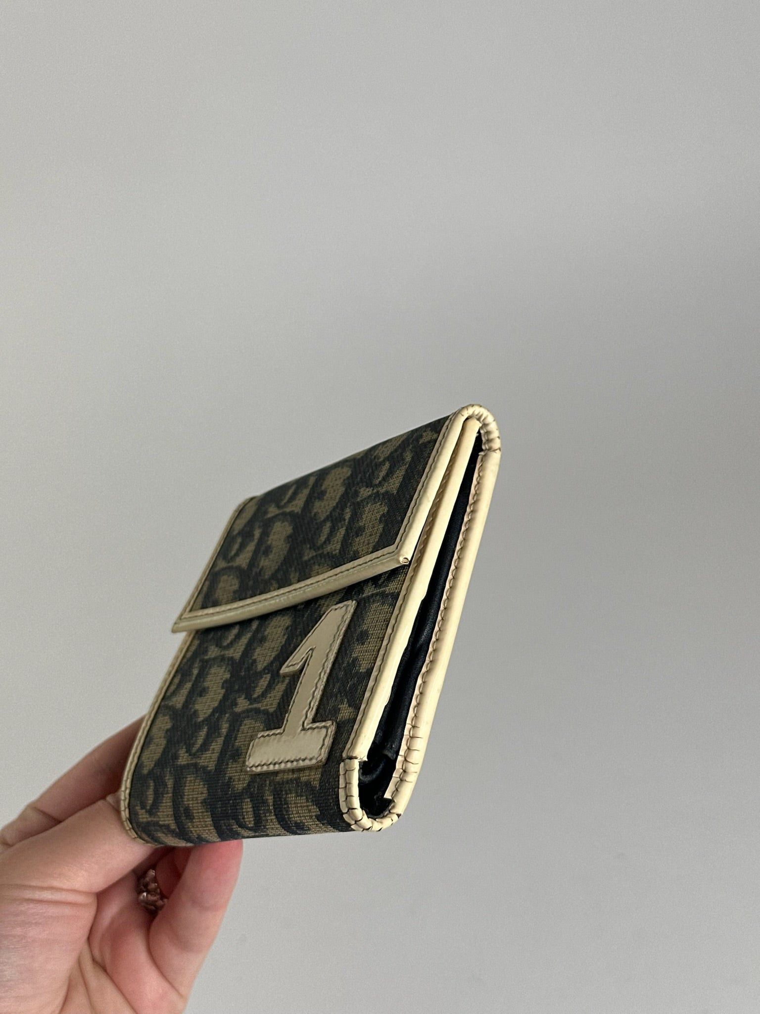Dior Vintage Oblique Monogram wallet blue white Size ONE SIZE - 8 Thumbnail