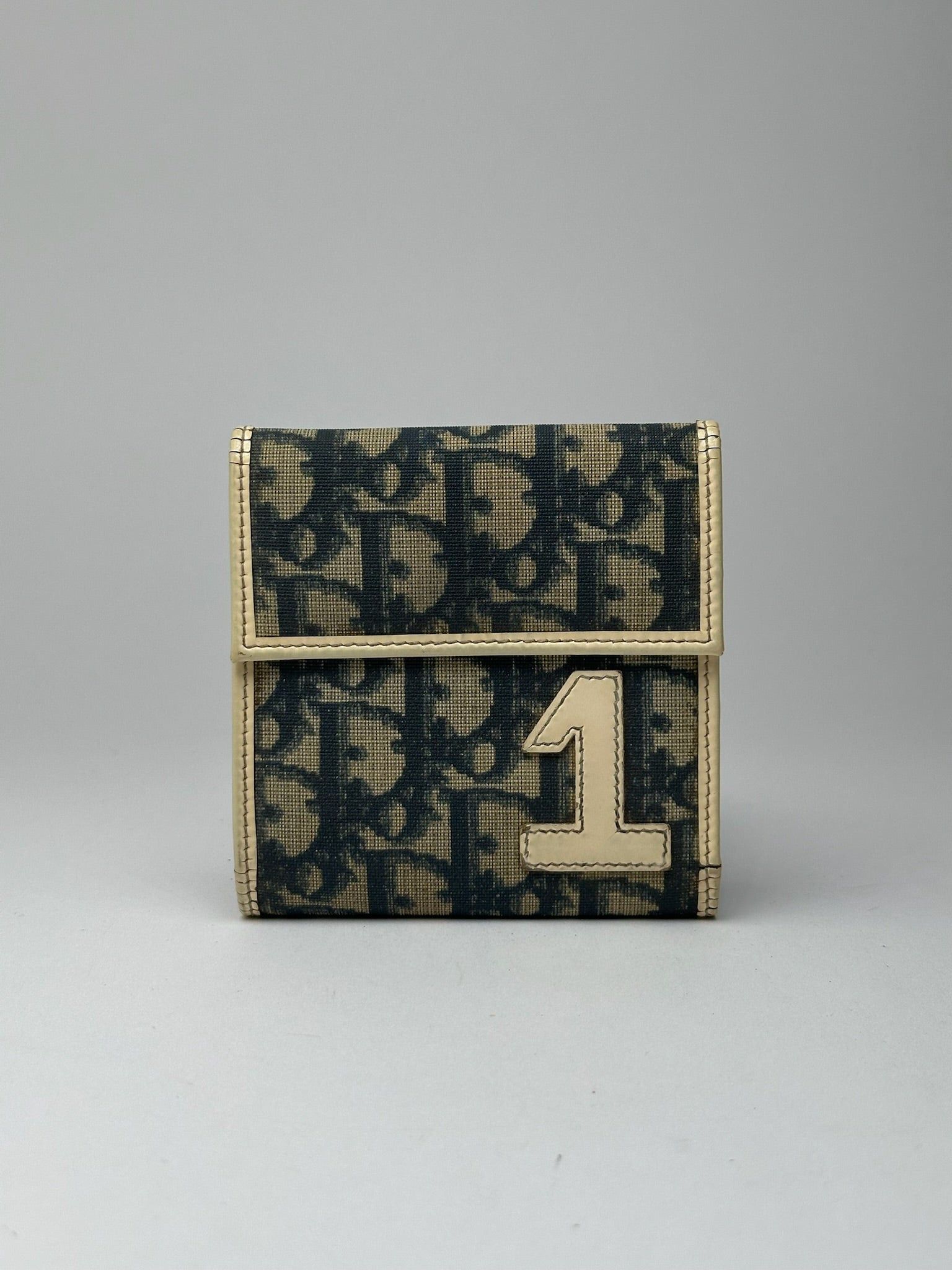 Dior Vintage Oblique Monogram wallet blue white Size ONE SIZE - 2 Thumbnail