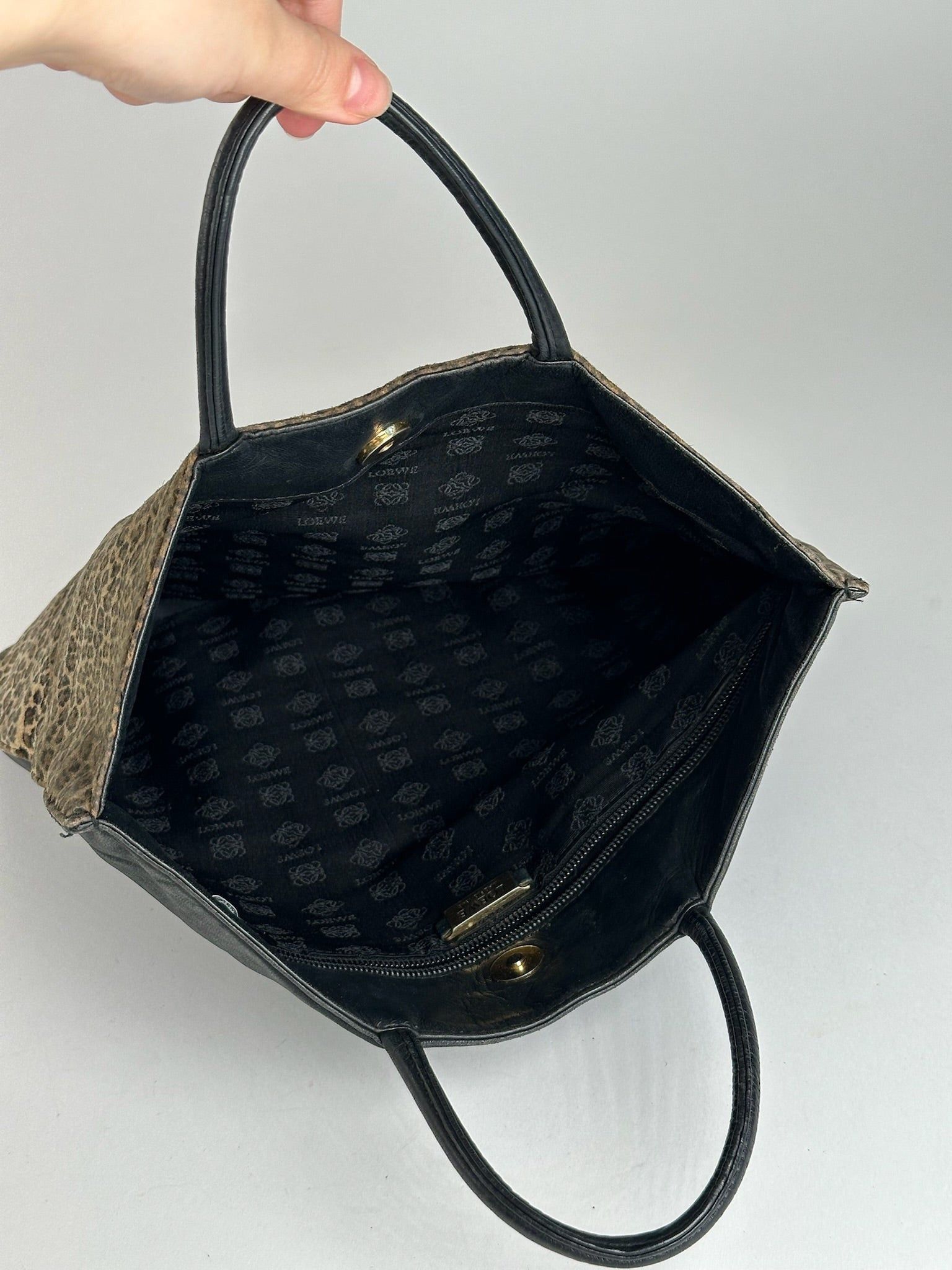 Loewe Vintage Madrid Leopard bag black brown Size ONE SIZE - 13 Thumbnail