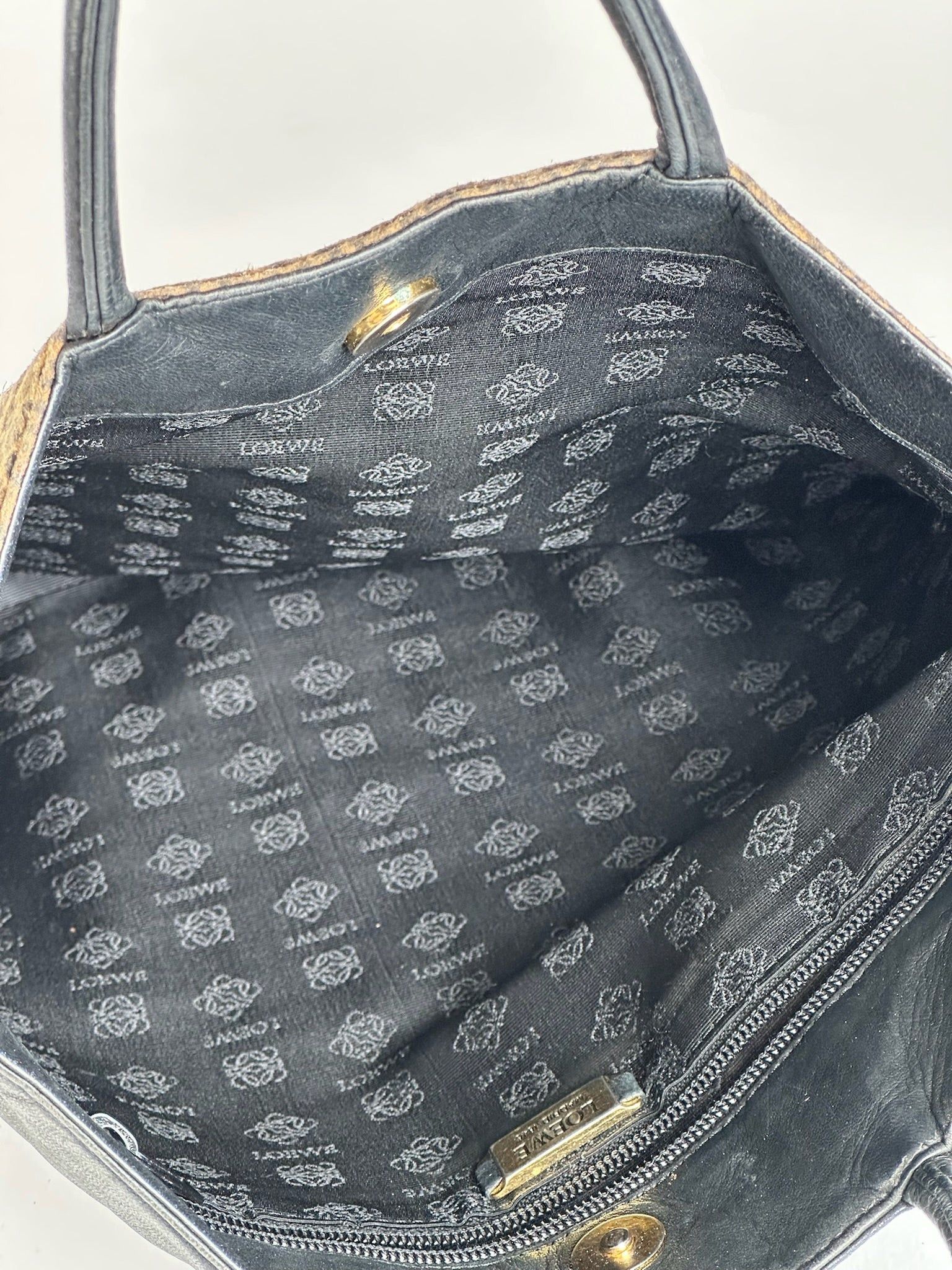 Loewe Vintage Madrid Leopard bag black brown Size ONE SIZE - 4 Thumbnail