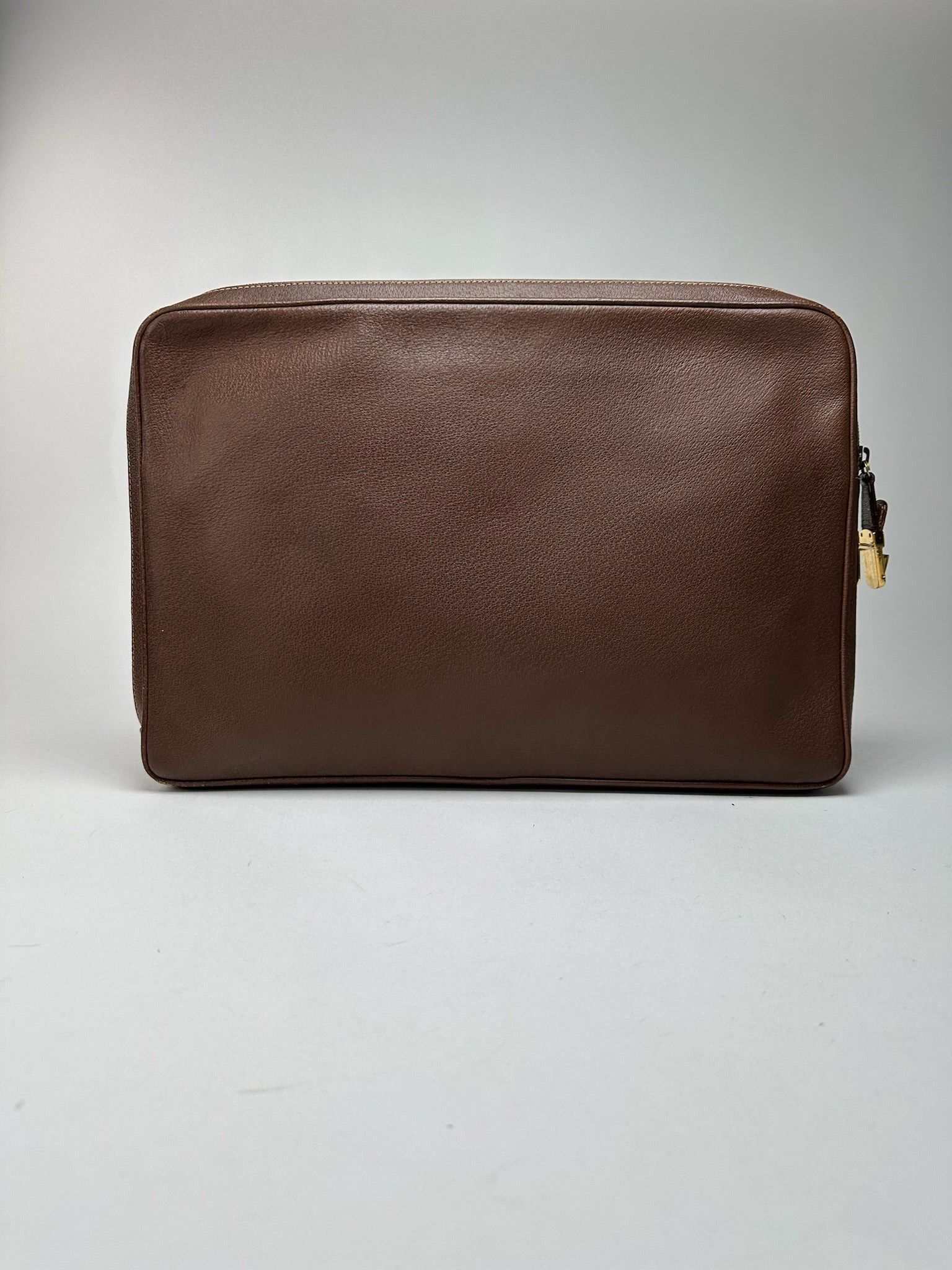 Gucci Vintage Leather Clutch Brown Size ONE SIZE - 3 Thumbnail
