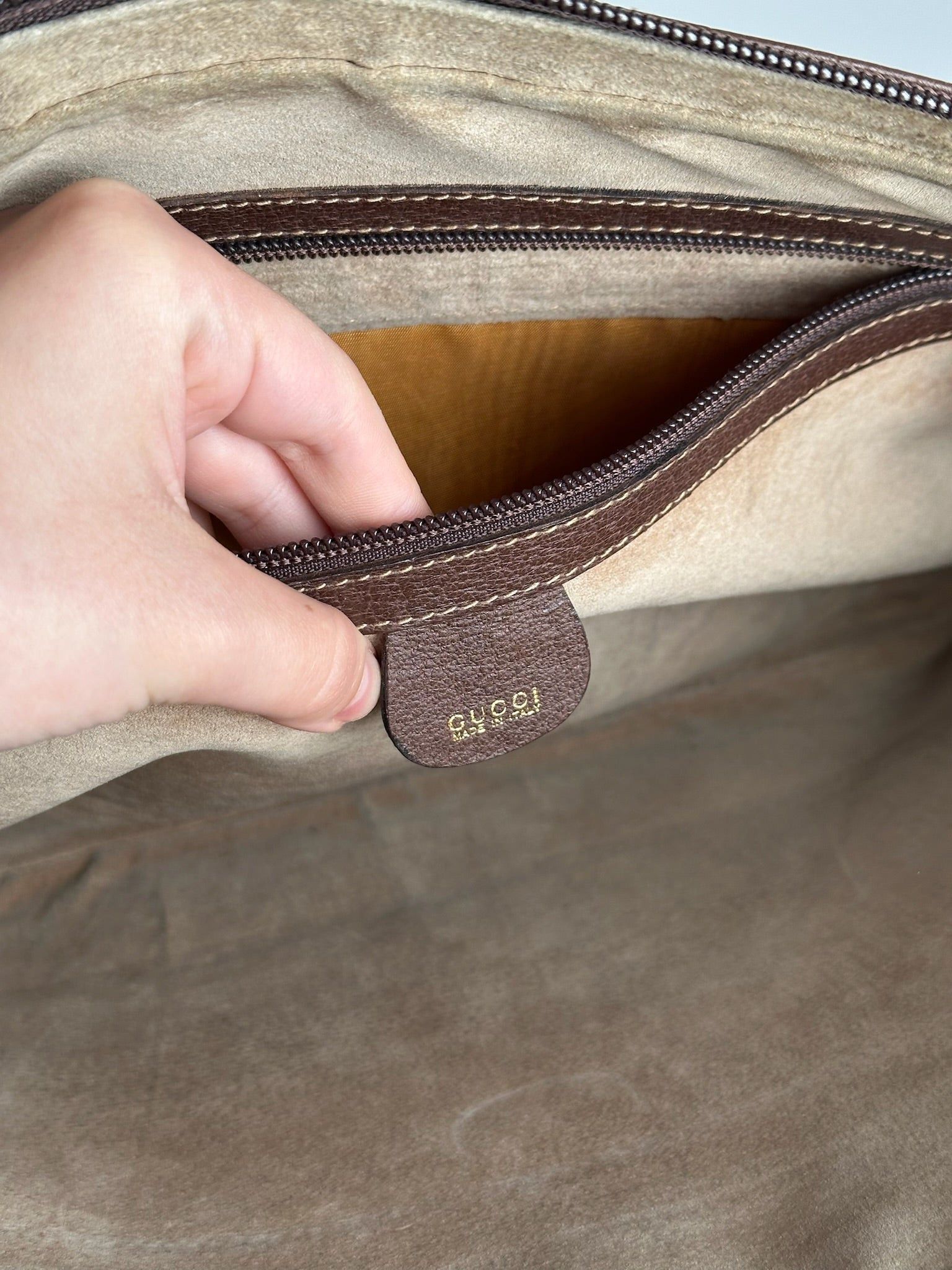 Gucci Vintage Leather Clutch Brown Size ONE SIZE - 5 Thumbnail