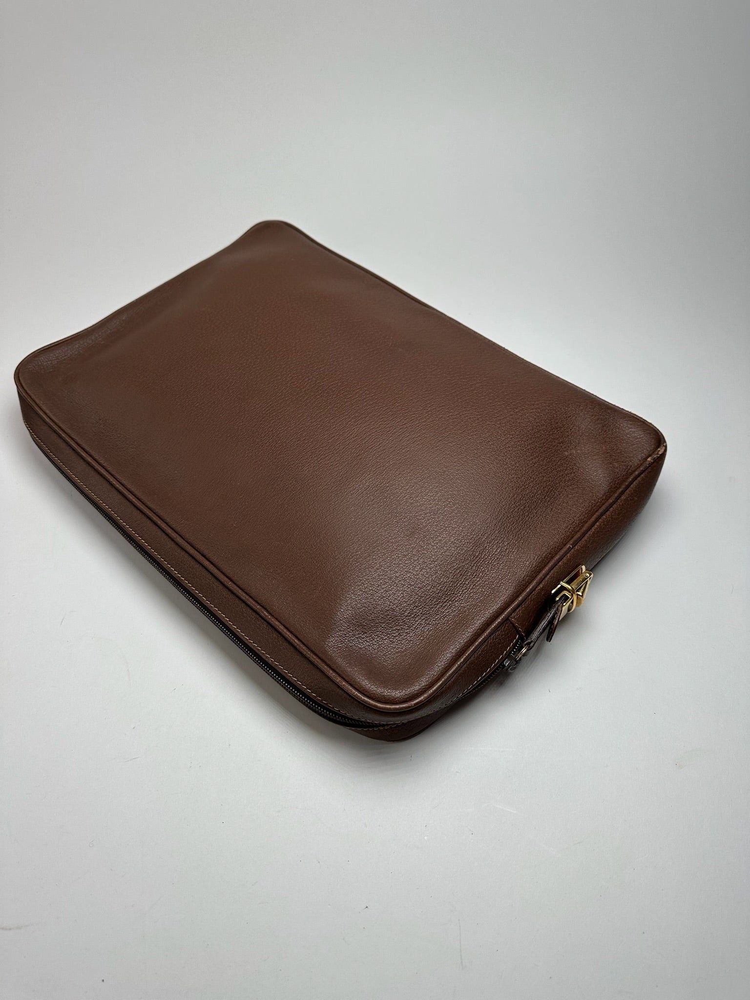 Gucci Vintage Leather Clutch Brown Size ONE SIZE - 12 Thumbnail
