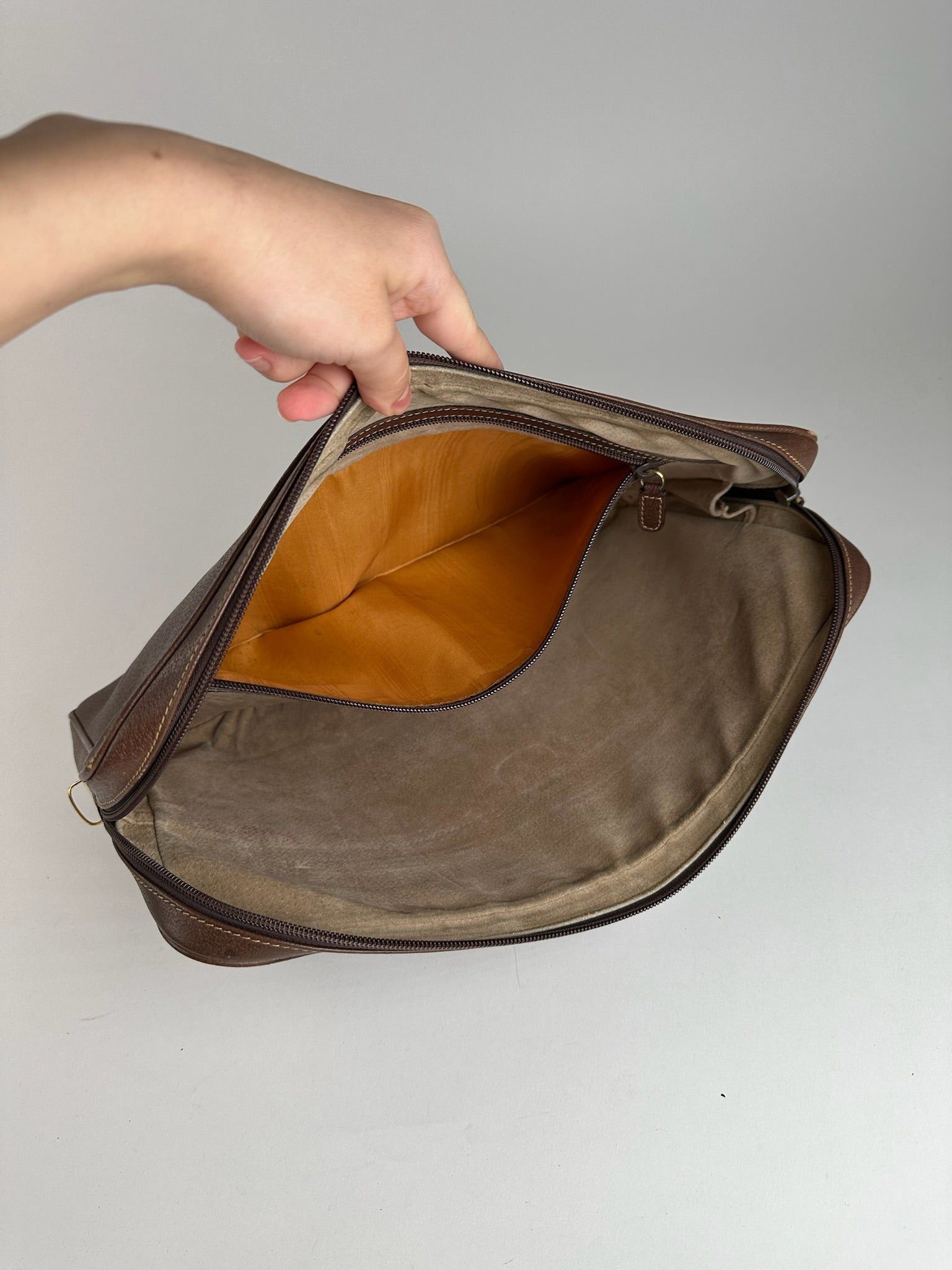 Gucci Vintage Leather Clutch Brown Size ONE SIZE - 6 Thumbnail