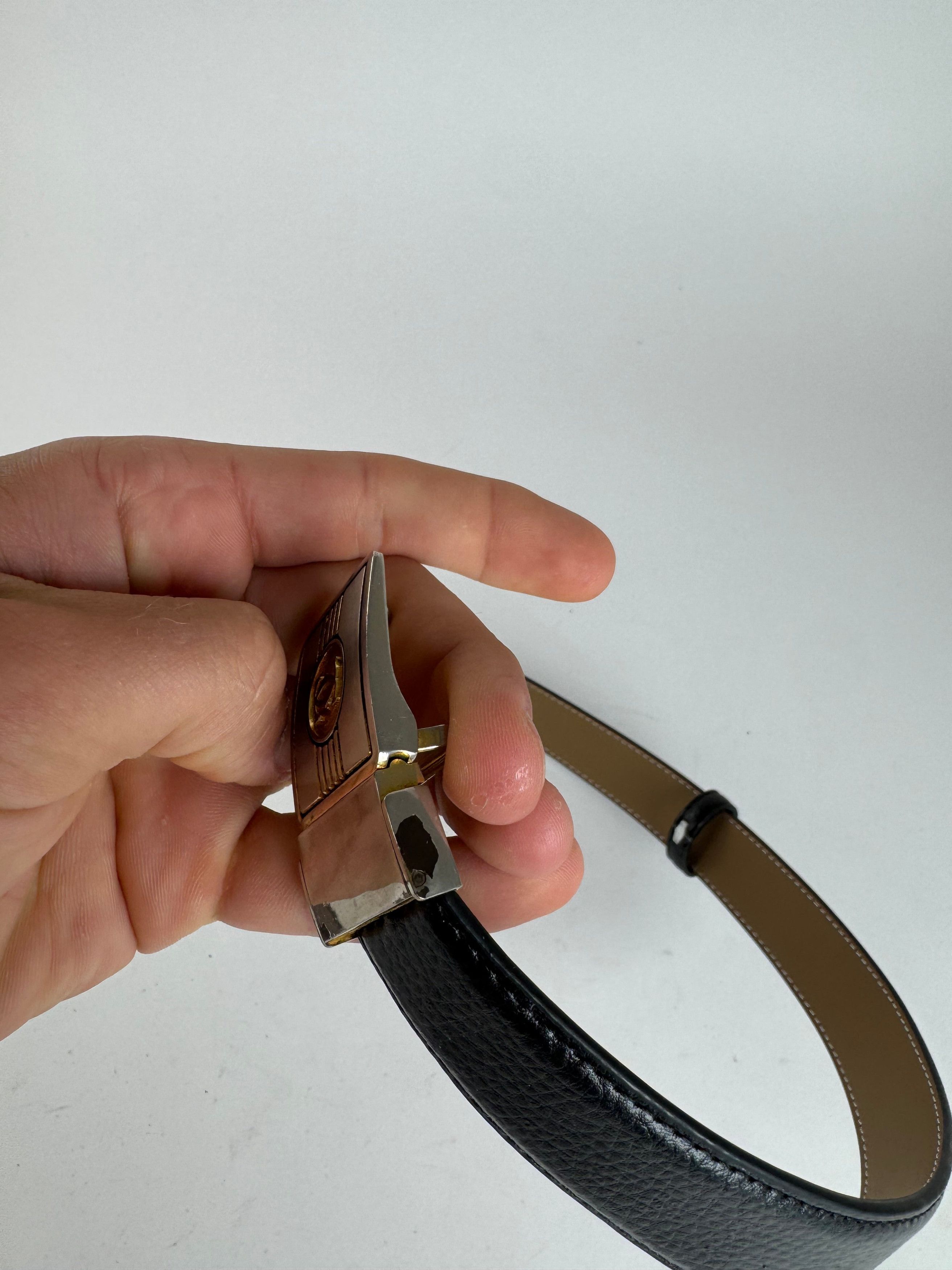 Cartier Vintage Leather belt black Size ONE SIZE - 8 Thumbnail