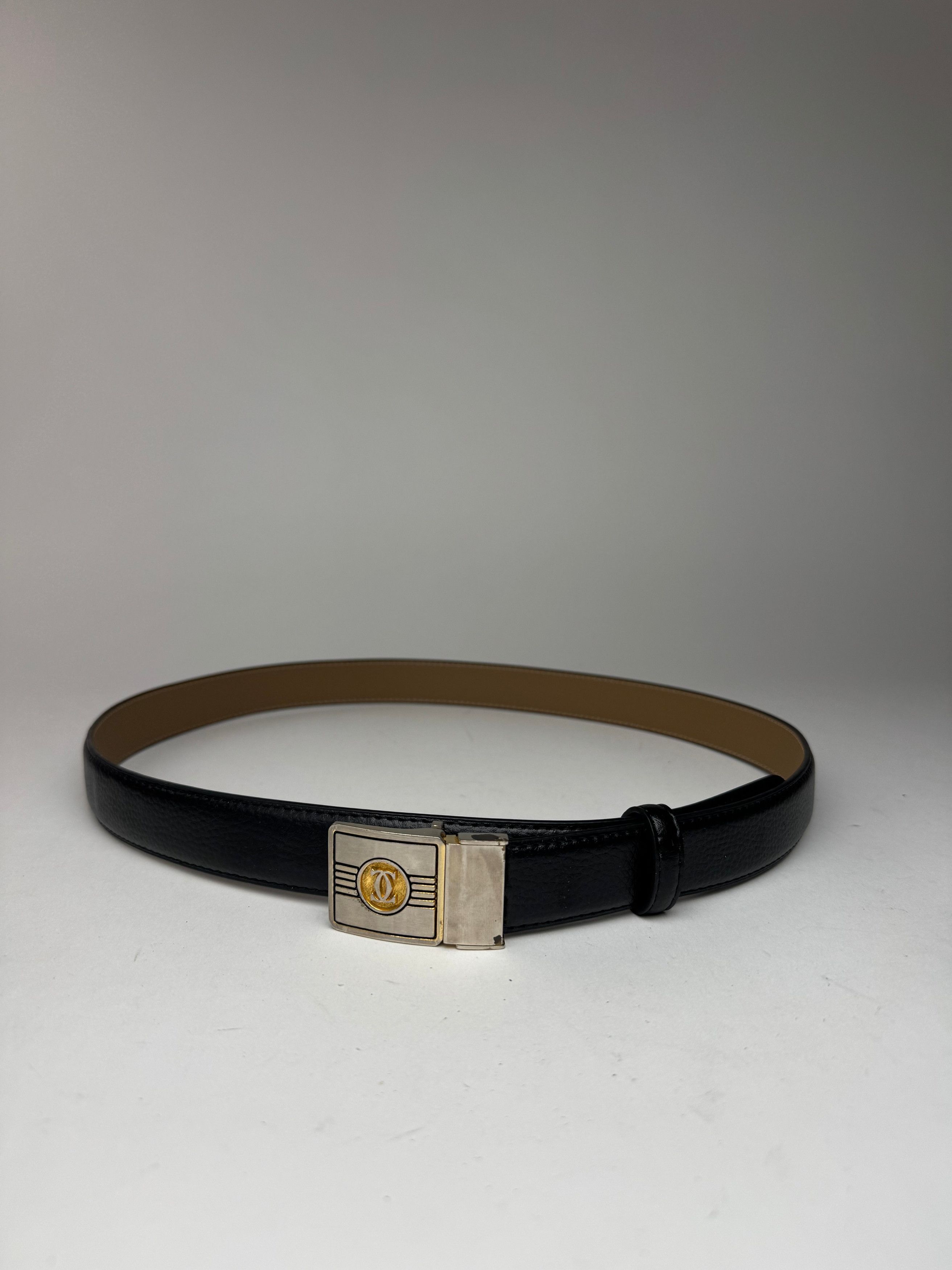 Cartier Vintage Leather belt black Size ONE SIZE - 7 Thumbnail