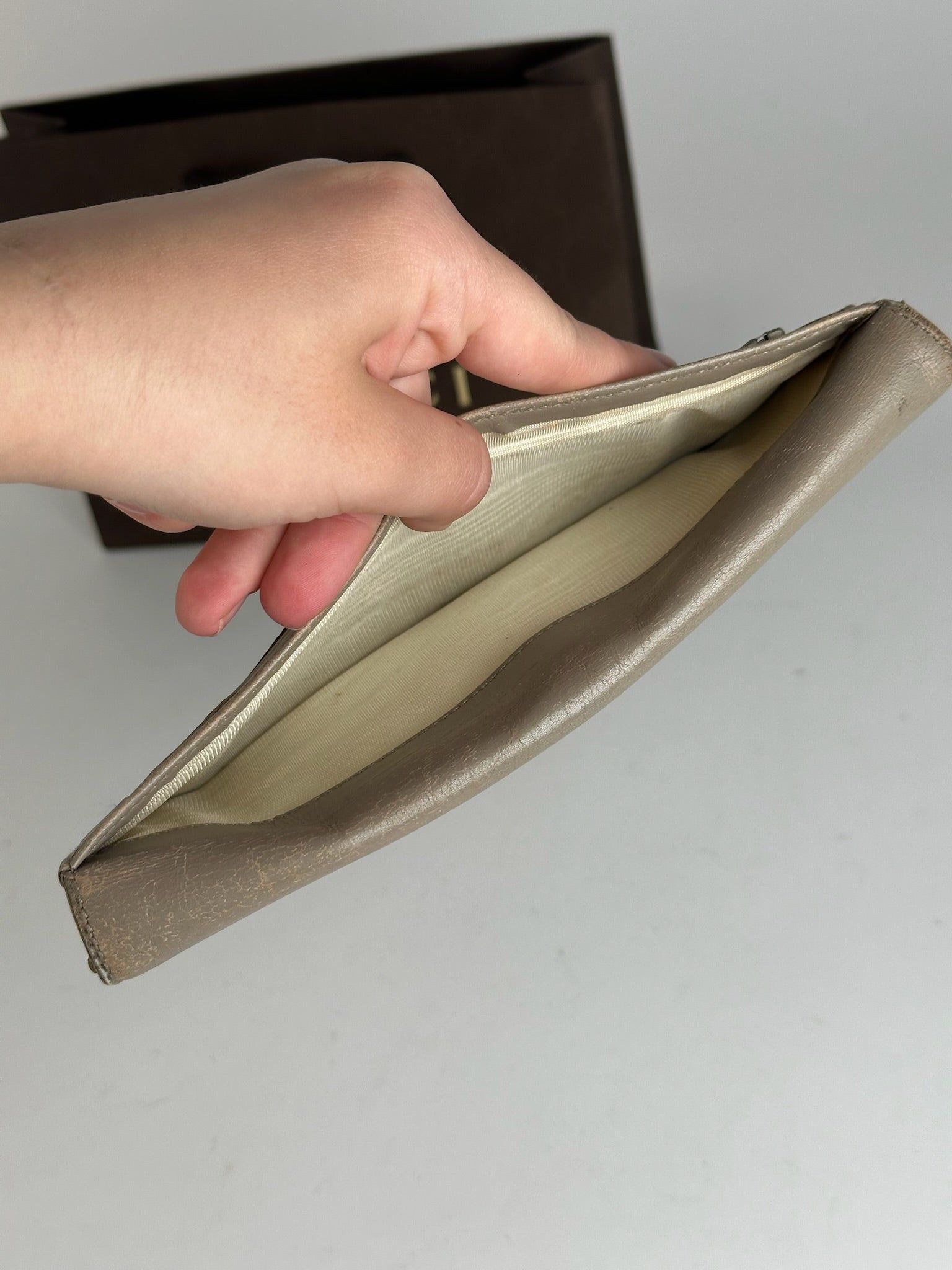 Gucci Vintage Horsebit Patent Leather Wallet beige Size ONE SIZE - 5 Thumbnail