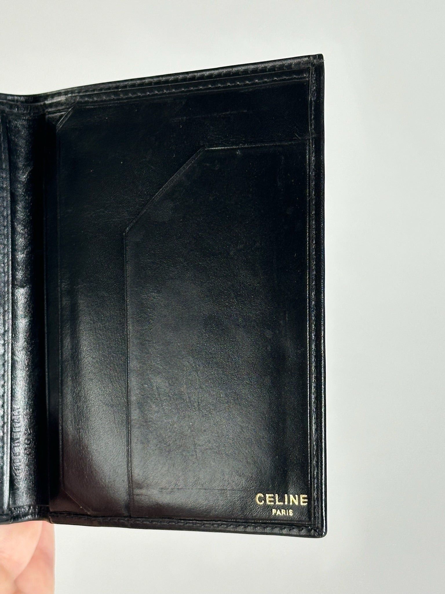 Celine Vintage Paris Foldable Leather wallet black Size ONE SIZE - 6 Thumbnail