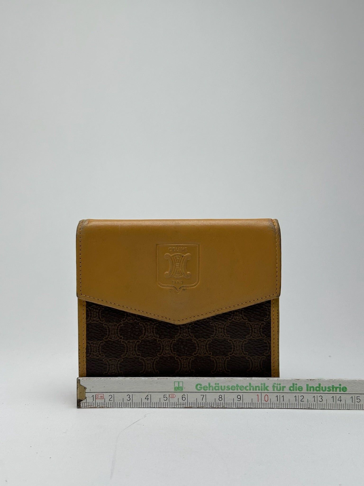 Celine Vintage Leather Monogram Wallet Brown Size ONE SIZE - 7 Thumbnail