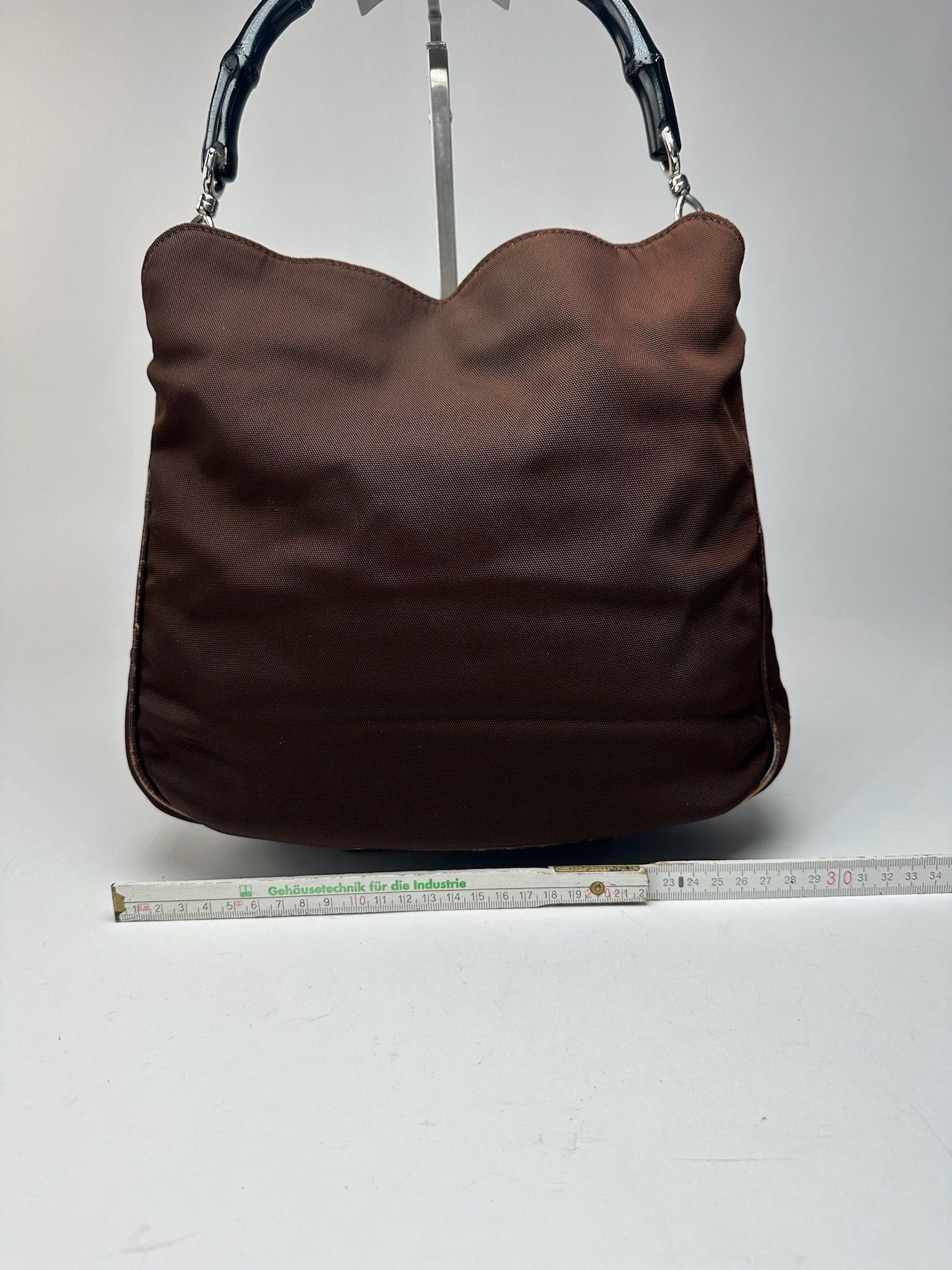 Gucci Vintage Bambo Polyester Bag Brown Size ONE SIZE - 14 Thumbnail