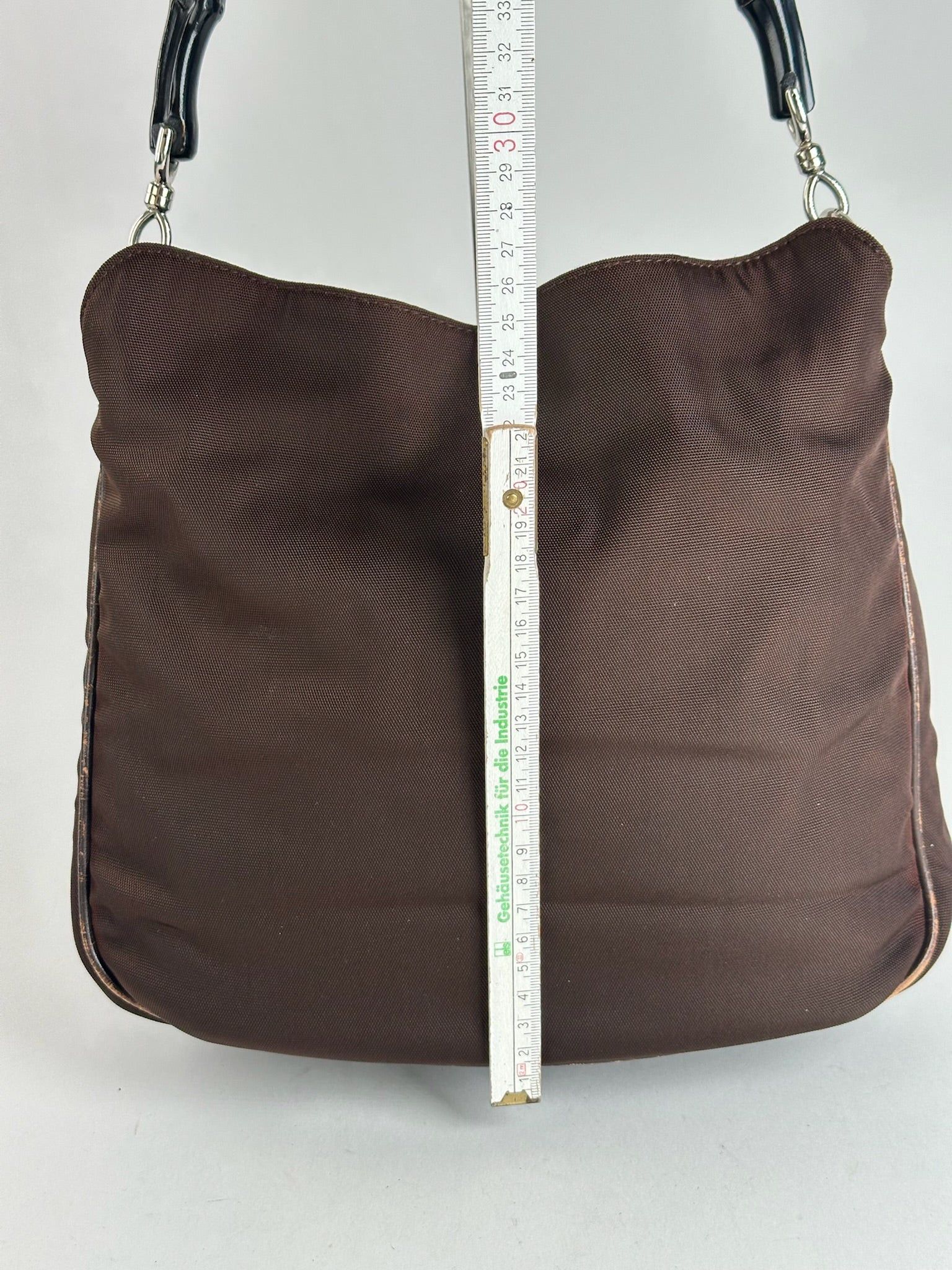 Gucci Vintage Bambo Polyester Bag Brown Size ONE SIZE - 13 Thumbnail
