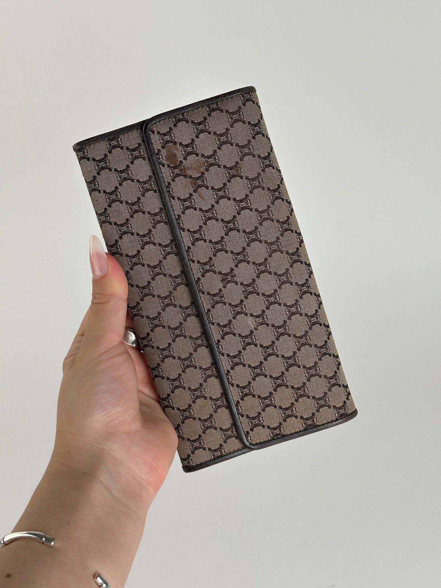 Celine Vintage Monogram Canvas leather wallet brown Size ONE SIZE - 5 Thumbnail