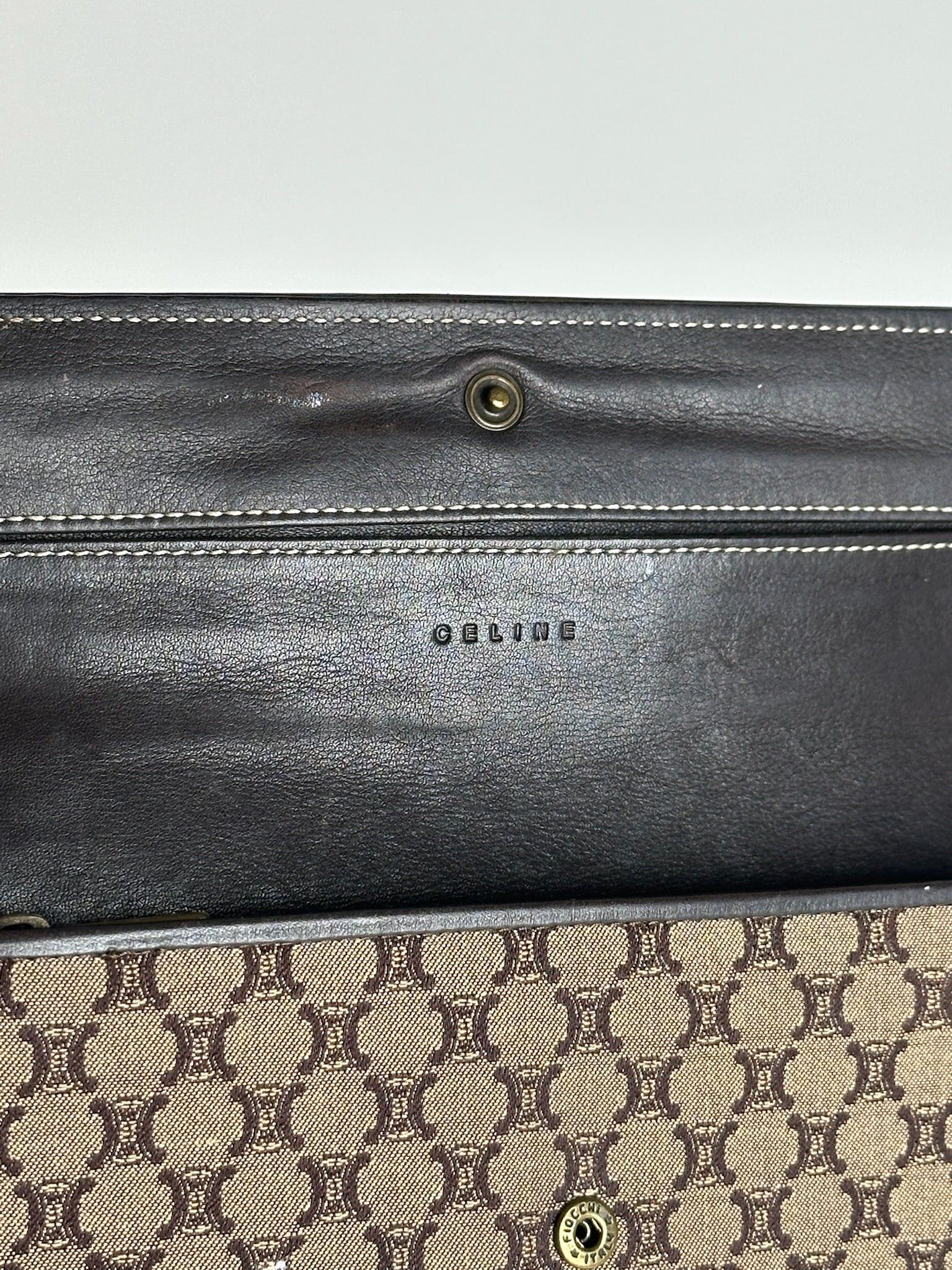 Celine Vintage Monogram Canvas leather wallet brown Size ONE SIZE - 7 Thumbnail