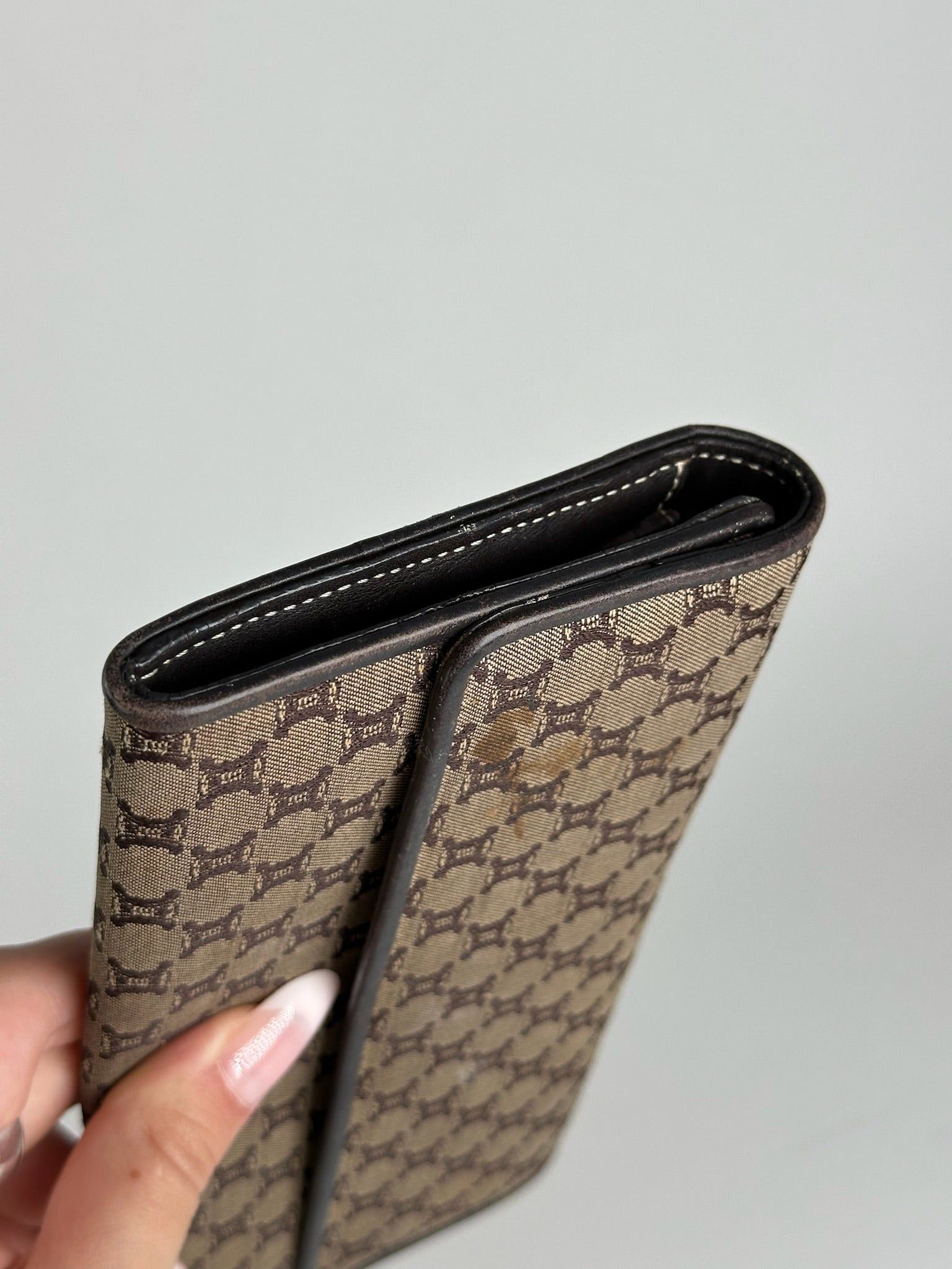 Celine Vintage Monogram Canvas leather wallet brown Size ONE SIZE - 9 Thumbnail