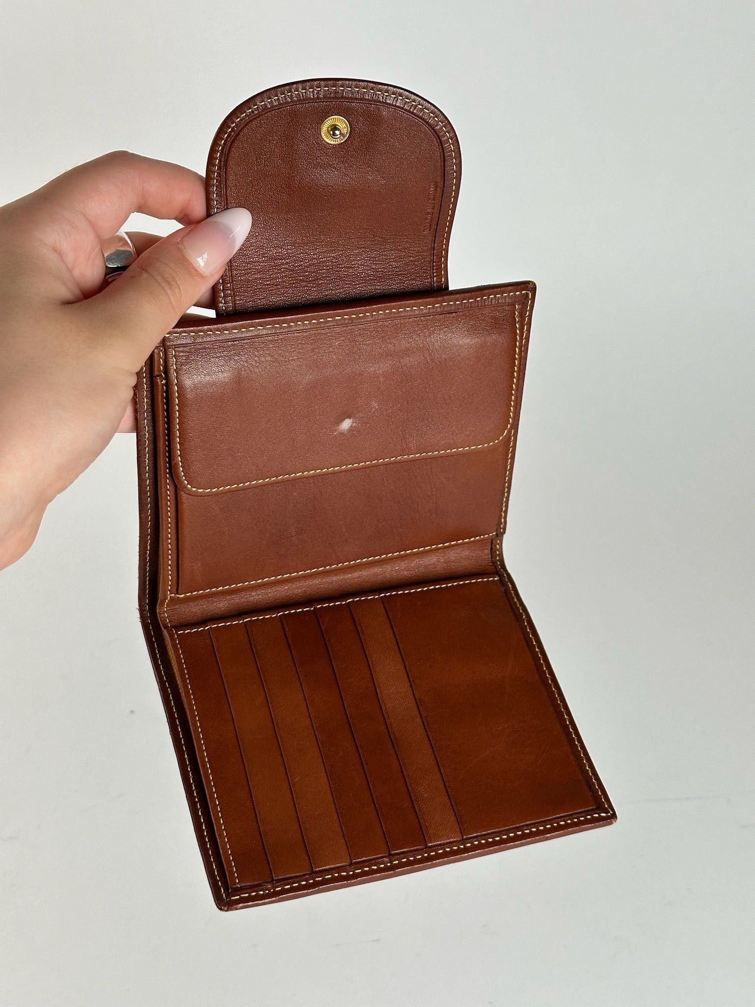 Loewe Vintage Madrid suede leather wallet brown green Size ONE SIZE - 9 Thumbnail