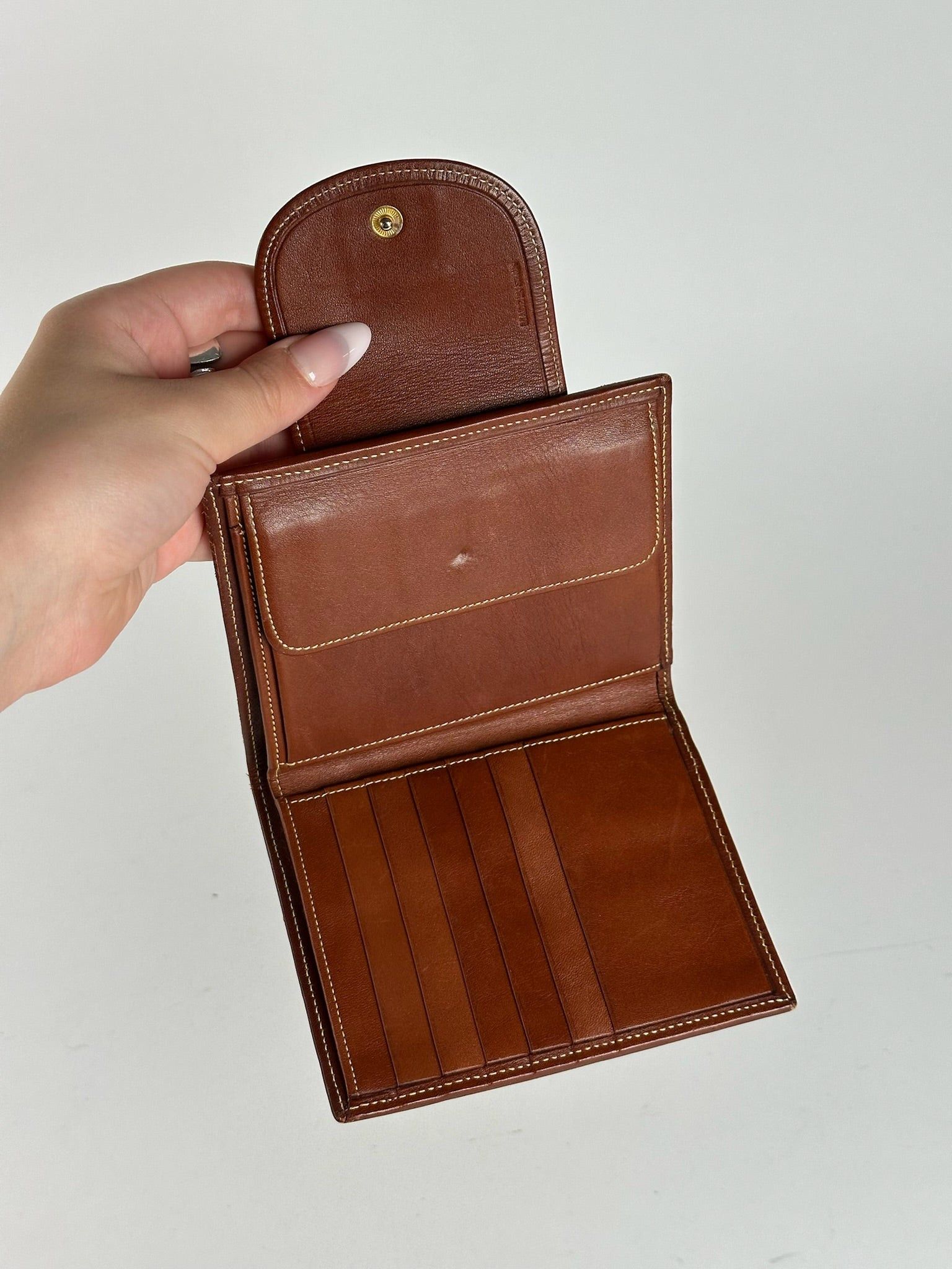 Loewe Vintage Madrid suede leather wallet brown green Size ONE SIZE - 10 Thumbnail