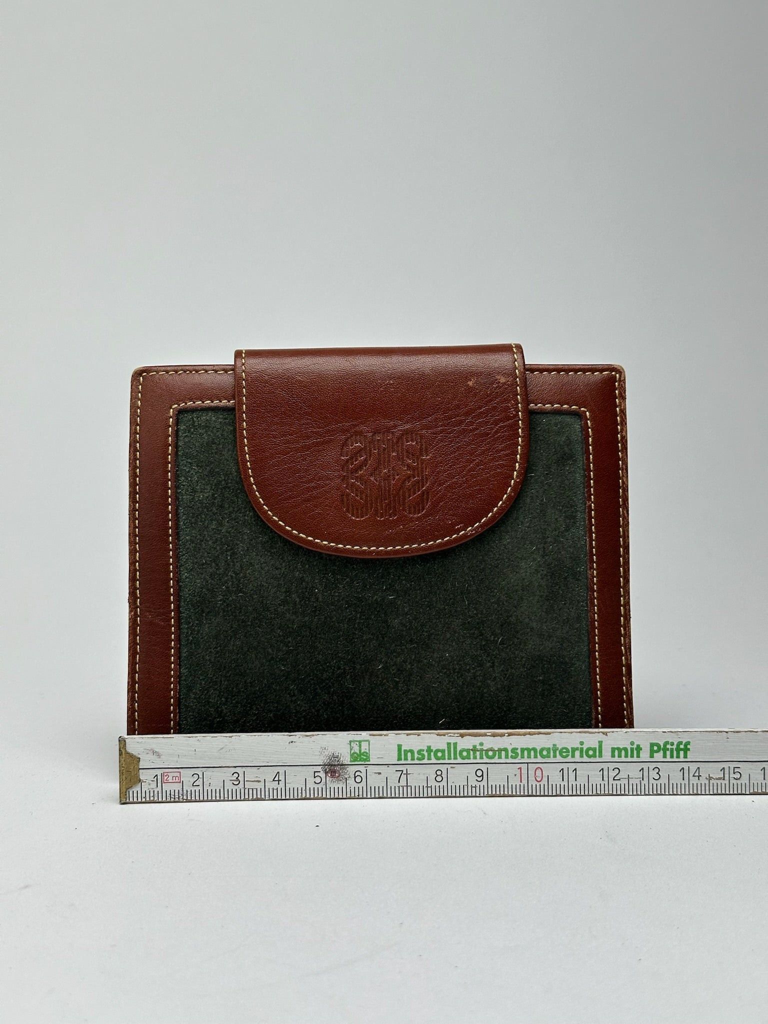 Loewe Vintage Madrid suede leather wallet brown green Size ONE SIZE - 8 Thumbnail