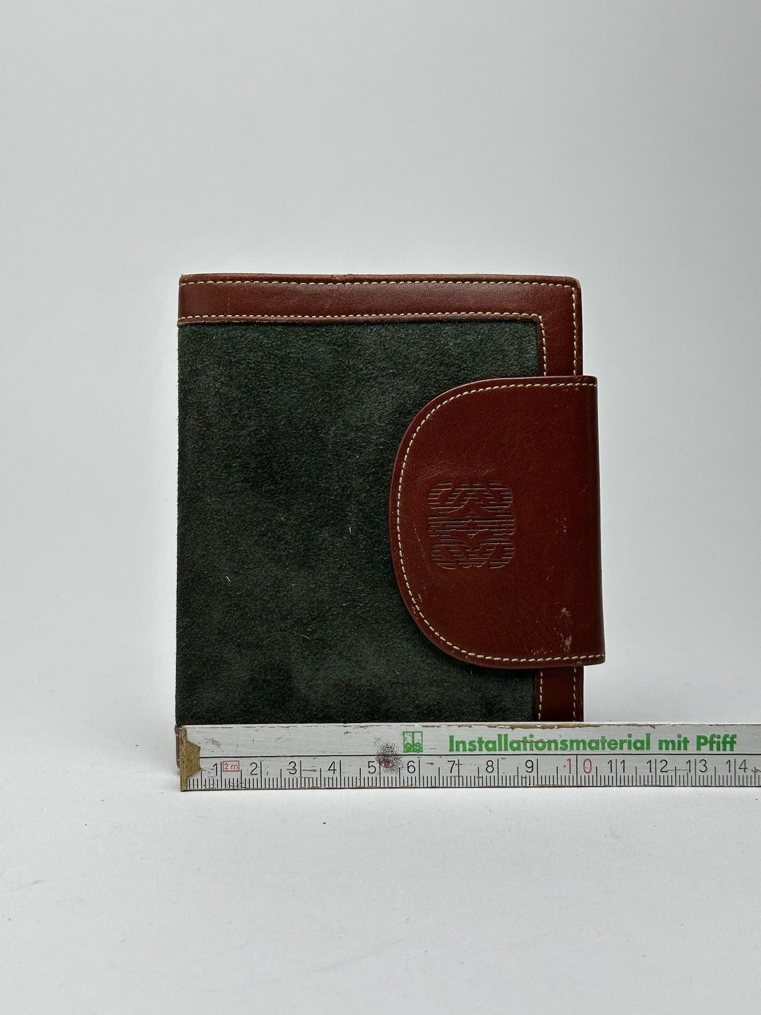 Loewe Vintage Madrid suede leather wallet brown green Size ONE SIZE - 6 Thumbnail