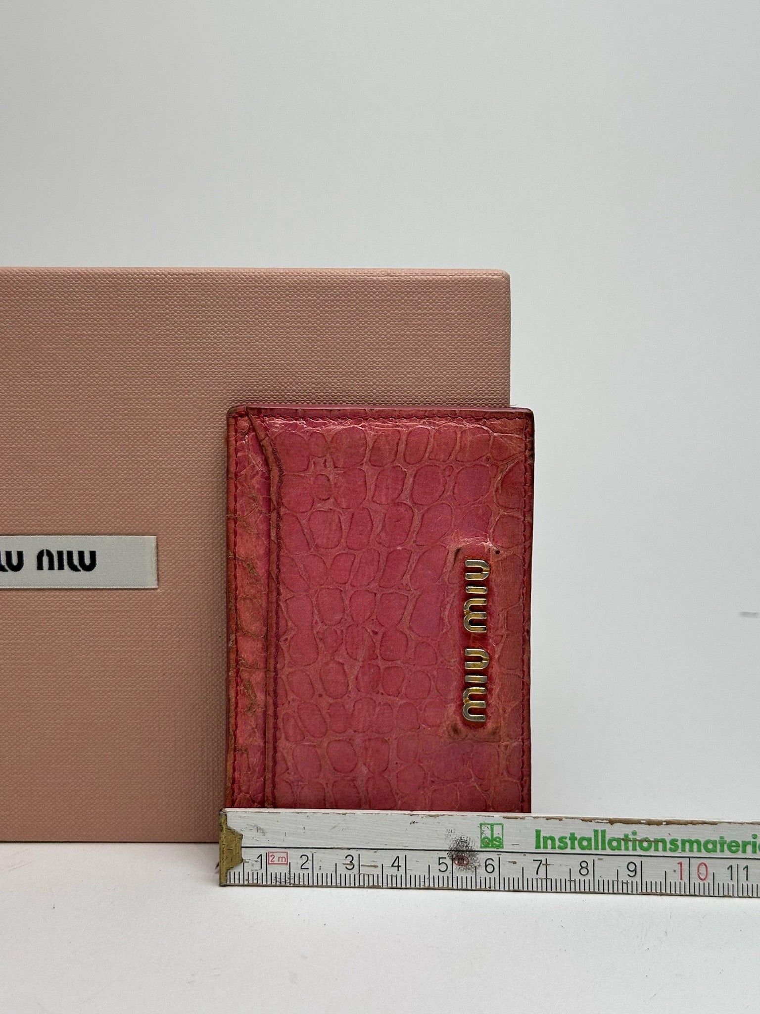 Miu Miu Vintage Leather Card Holder Pink Size ONE SIZE - 7 Thumbnail